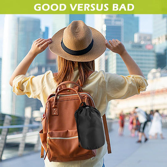 Hooded Travel Neck Pillow, Soft Travel Pillow with Earplugs & Eye Mask U Shaped Memory Foam Neck Pillow with Hood for Airplane, Office, Cars Sleeping Rest(Black)