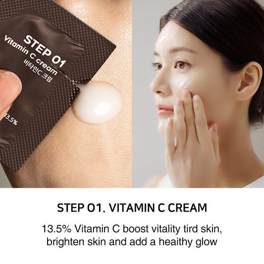 DIVE Korean Face Mask with (13.5% UK Vitamin C Cream) (10 Hyaluronic Acids) for Brightening, Moisturizer, Sheet Mask, Galvanic Facial Effect, Antioxidant Korean Skin Care