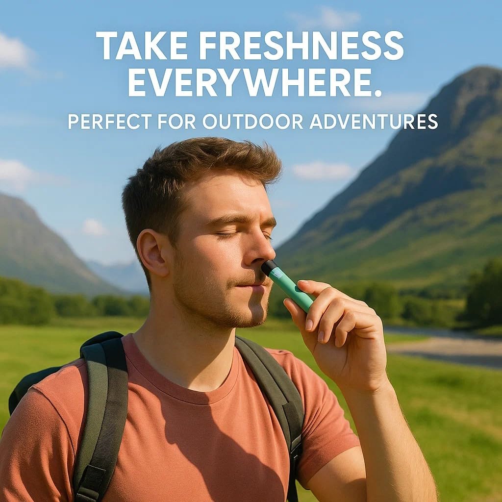 Naz Electric Nasal Stick - Portable Essential Oil Vaporizer for Aromatherapy, Cool & Refreshing, Simple Ingredients | Non-Medicated Menthol Inhaler 3-Pack