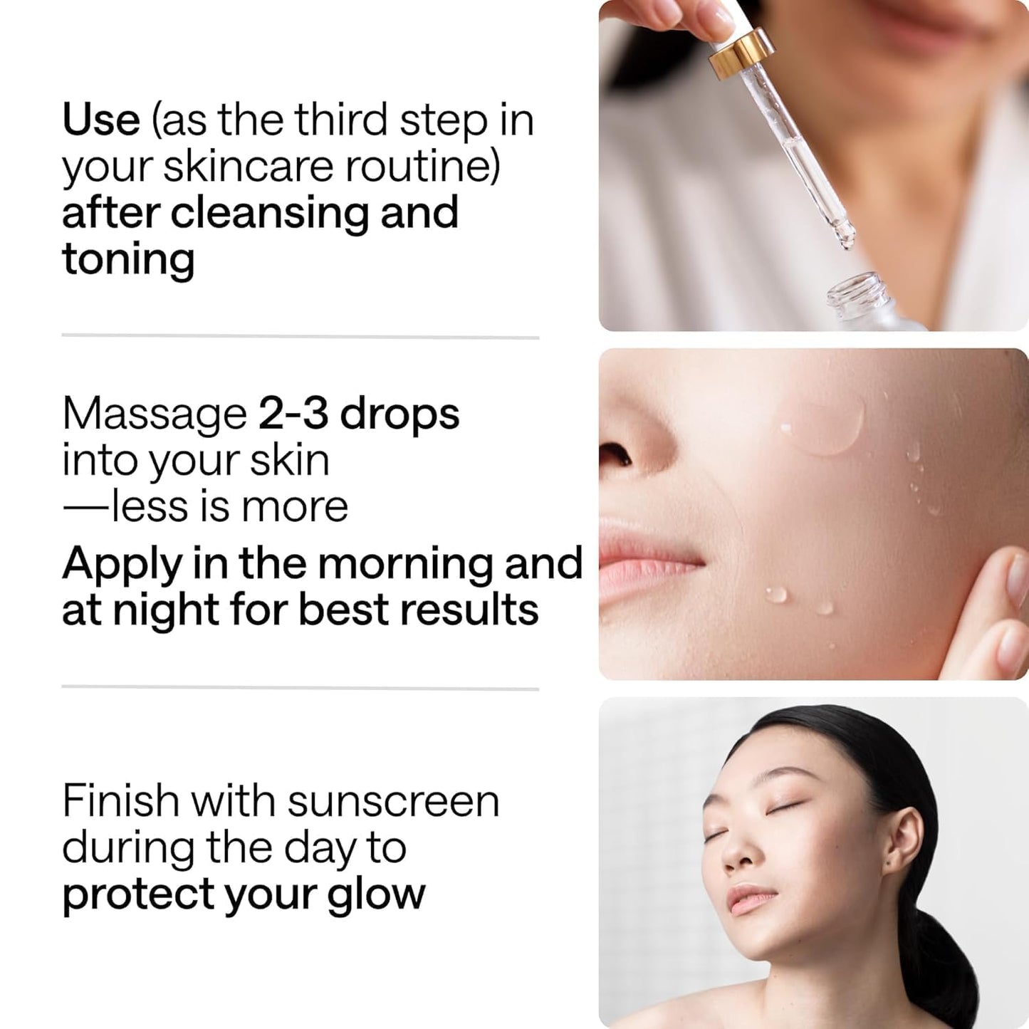 Korean Hyaluronic Acid and Niacinamide Serum for Face Skin Care – Reinforced with Glycerin, Vitamin E – Dark Spot Correcting Glow Serum for Women, Men – Day & Night Facial Moisturizer for Dry Skin