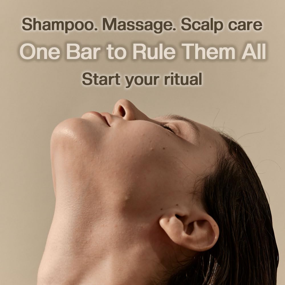 Healique rituels Bar Shampoo and Conditioner for Thin Hair (Massage Soap) (Organic Oils) 2.12oz - Rice (Small)