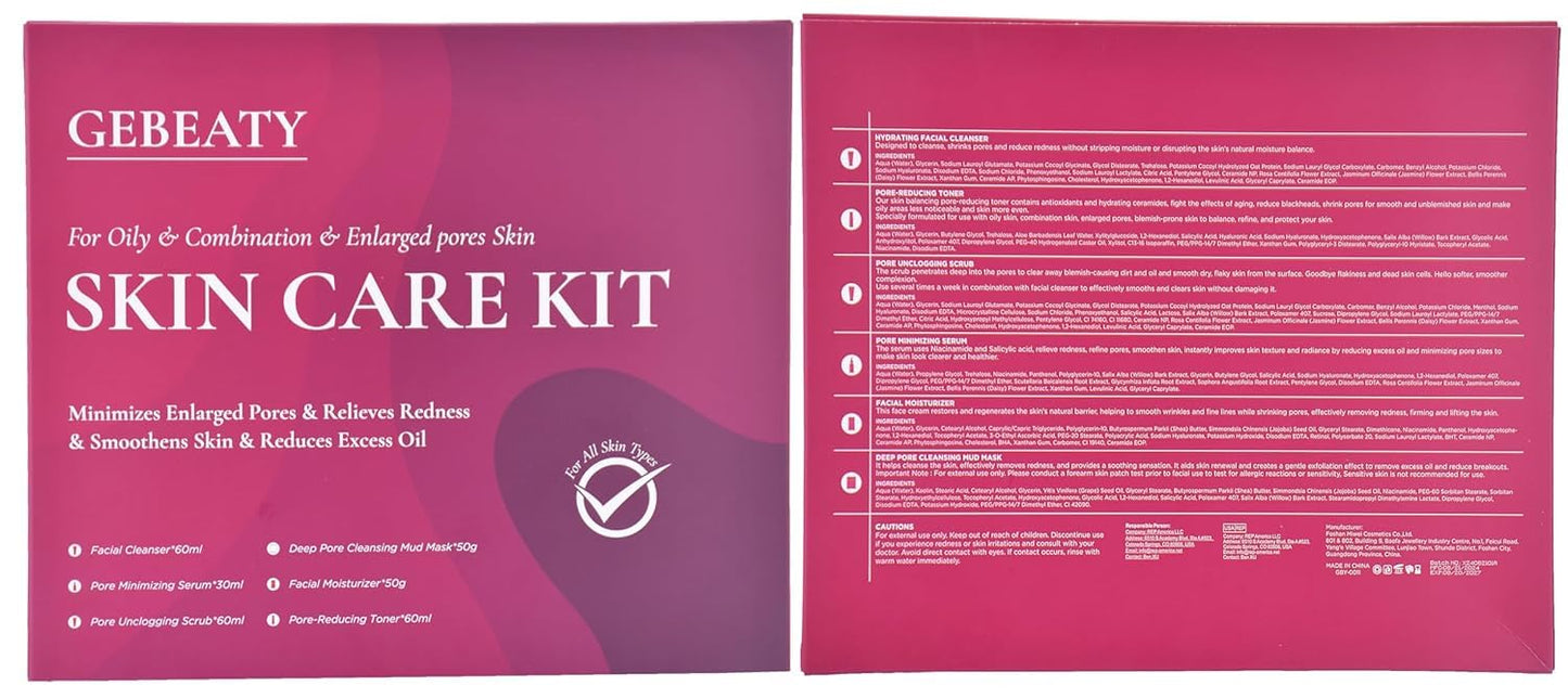 Skin Care for Teens 10-12,Women Skincare Set with Salicylic Acid,Professional Pore Minimizer Soothe, Hydrate, Oil Control, Deep Cleanse Women Facial Skin Care Products,Teen Girls Gifts Trendy Stuff