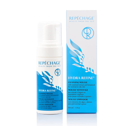 Repechage Hydra Refine Foaming Cleanser For Normal to Oily Skin - Purifying Face Wash with Seaweed, Astringent Lemongrass and Citric Acid, pH Balancing, Helps Unclog Pores and Minimize Oil, 5 fl oz.
