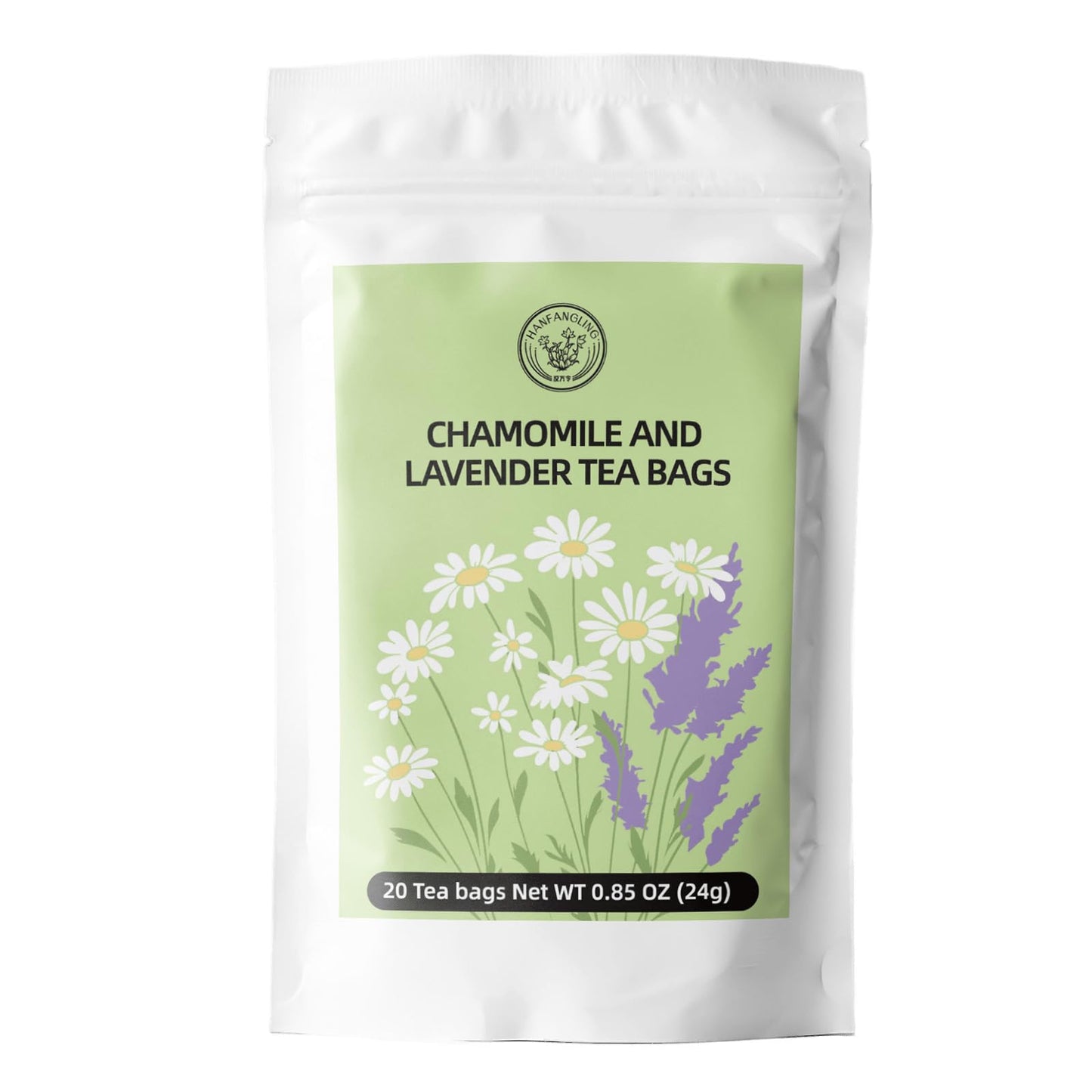 HANFANGLING Chamomile and Lavender Herbal Tea Stress Relief Support Sleep - Savor the Floral Scent 20 tea bags 0.85oz