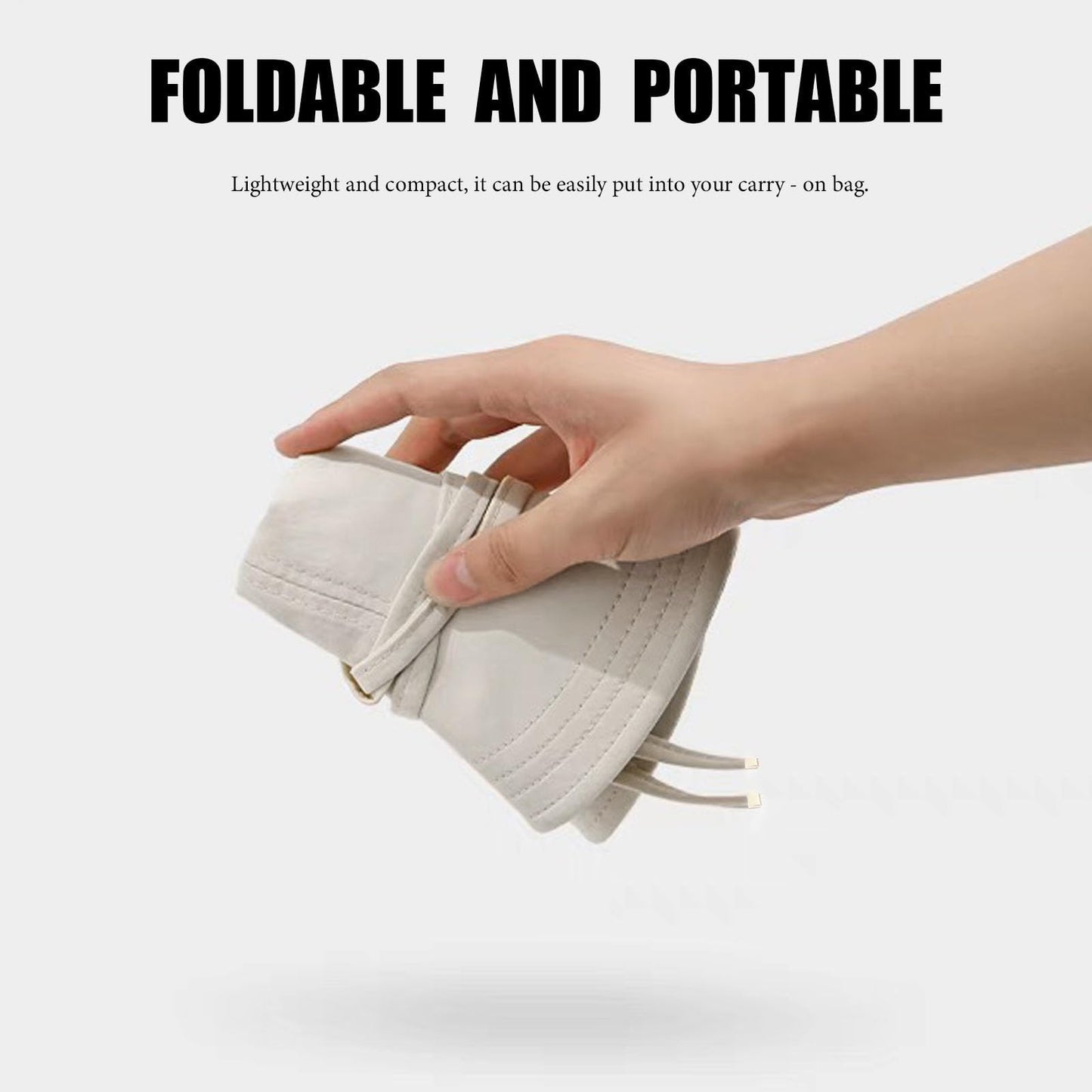 Womens Foldable Sun Hats UV Protection Wide Brim Hiking Hat Ponytail Hats for Women UPF 50 Sun Hat for Women Running Hats Off - White