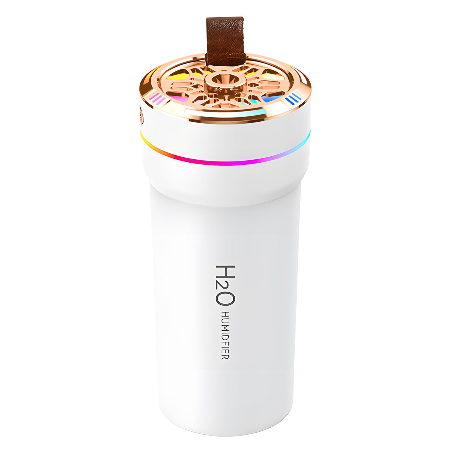 Car Diffuser Humidifier with Night Lights Portable 300mL USB Powered Cool Mist Auto Shut-Off Quiet Perfect for Car Home Office Bedroom (White)