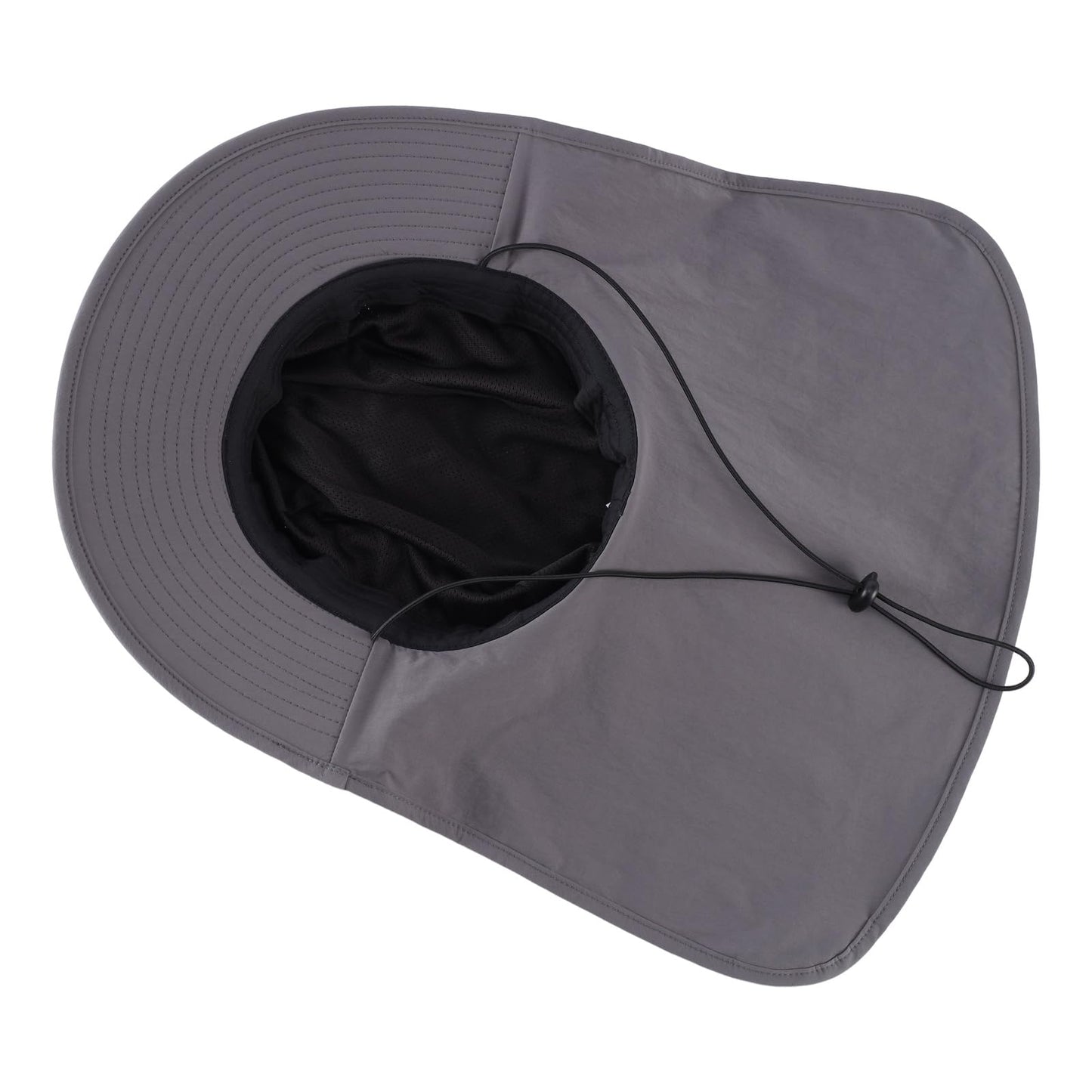 Home Prefer UPF 50+ Sun Hats for Men Women Wide Brim Fishing Hat with Neck Flap Summer Beach Safari UV Protection Bucket Hat Gardening Dark Grey