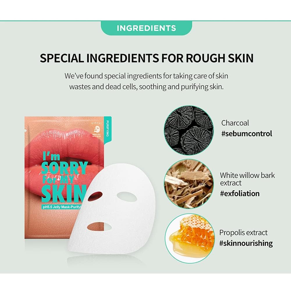 I'M SORRY FOR MY SKIN Ph5.5 Mask Purifying 10Pcs