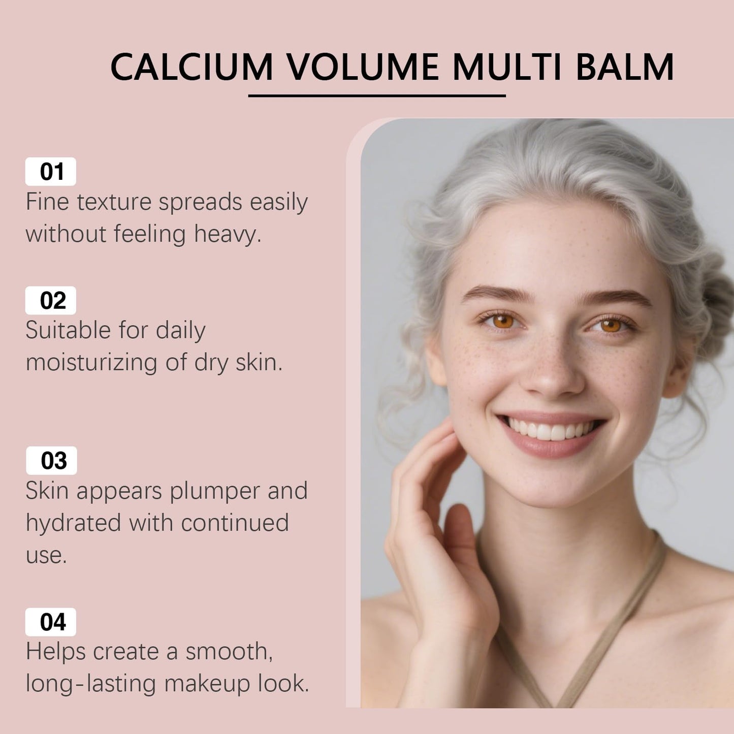 2 Pcs Calcium Multi Balm, Calcium Volume Multi Balm, Wrinkle Core Stick, Korean Collagen Moisturing Stick, Anti-aging, Hydrating, Firming Skin, Suitable for Eyes, Neck, Face