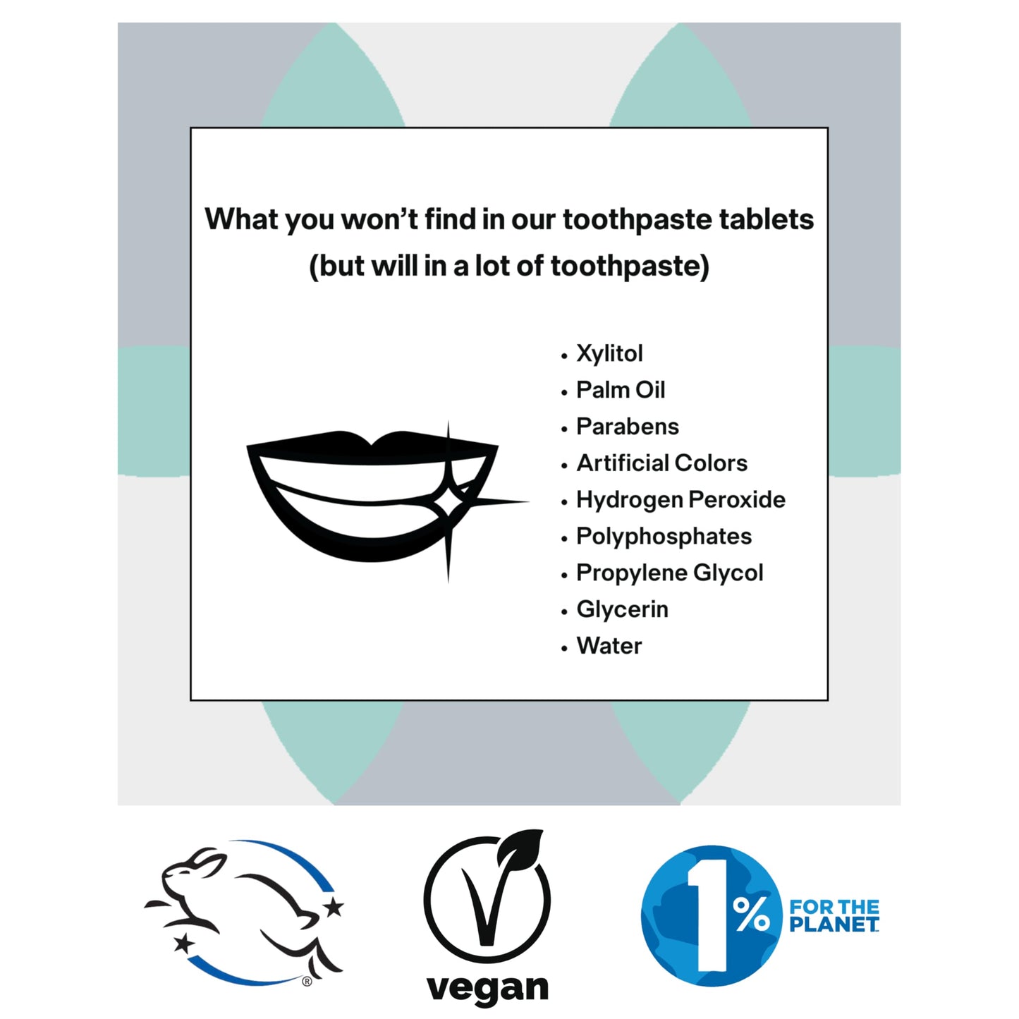 New Formula, Unpaste Toothpaste Tablets, Fluoride Mint, Xylitol Free, Vegan, Plastic Free, Travel-Friendly, Resealable Packet, 125ct, 2 Month Supply