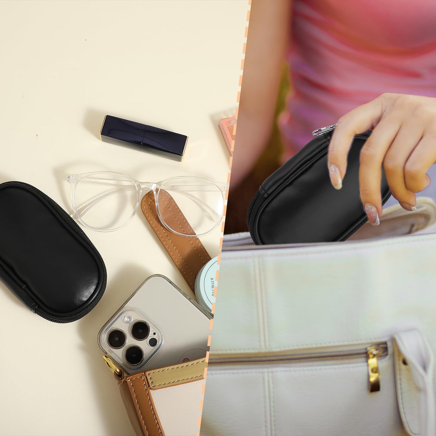 10 Pcs Travel Makeup Brush Set Mini Makeup Brushes Travel Size With Pack Portable Small Eyeshadow Eye Lipstick Foundation Brush Shadow Contour Blush Concealer (Black)