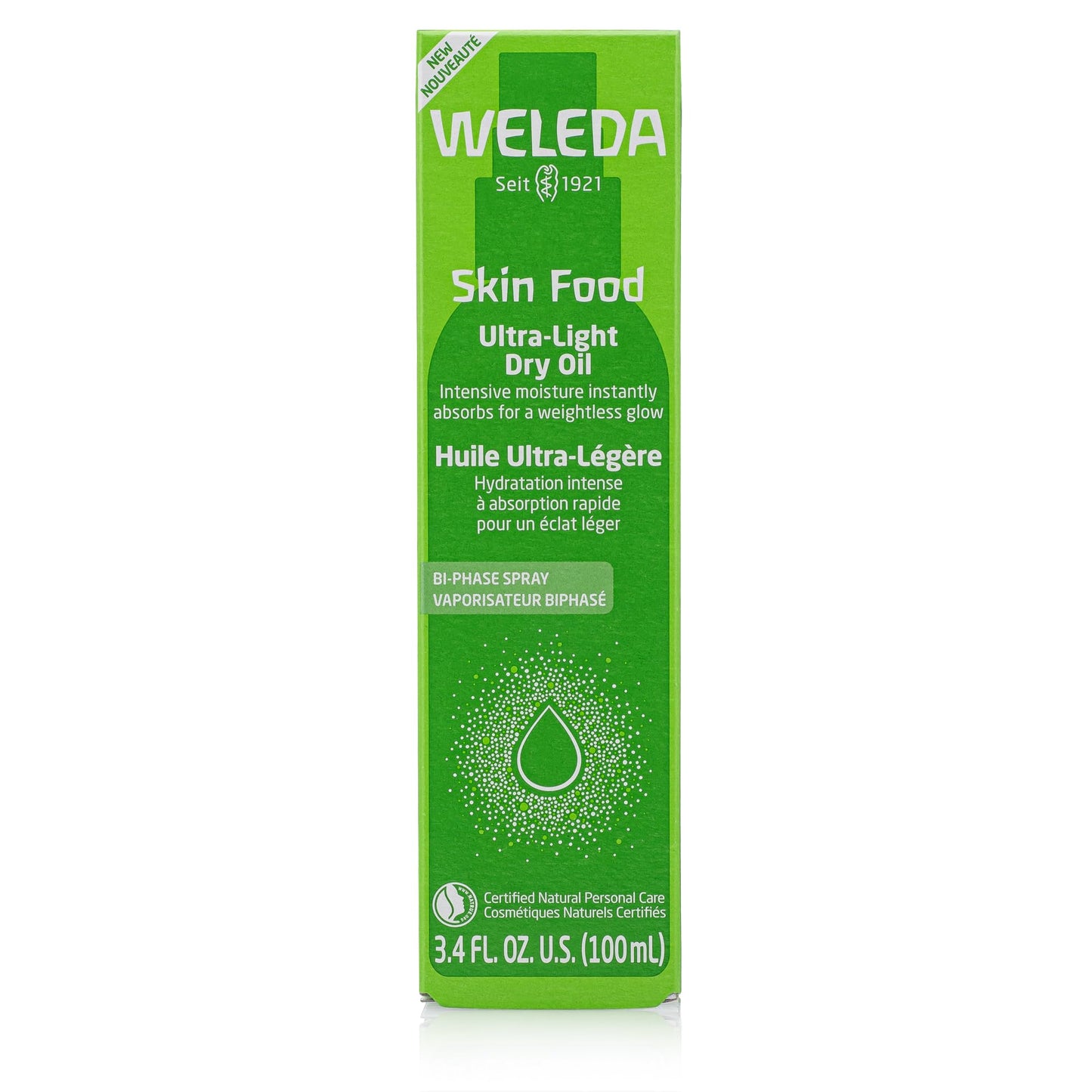 Weleda Skin Food Ultra-Light Dry Oil, 3.4 Fluid Ounces, Plant-Rich Formula with Vitamin-Rich Oils and Extracts of Pansy and Chamomile