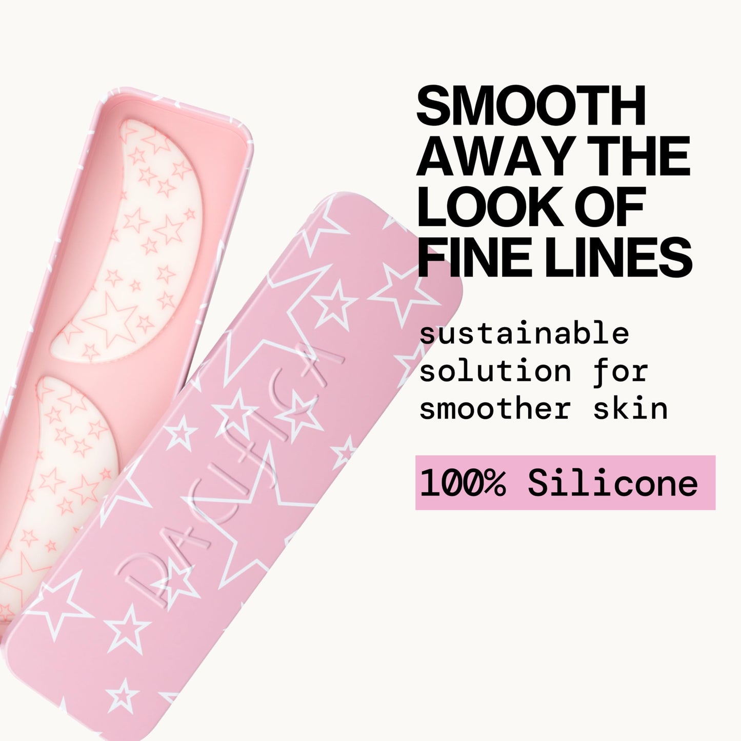 Pacifica Beauty Reusable Smile Line Mask, Skincare, Silicone Mask, For Fine Lines and Wrinkles, Lift and Firm, Pair with Serum, Storage Tin Included, Skin Care, Smile Line Patches, Vegan, 2 Pieces