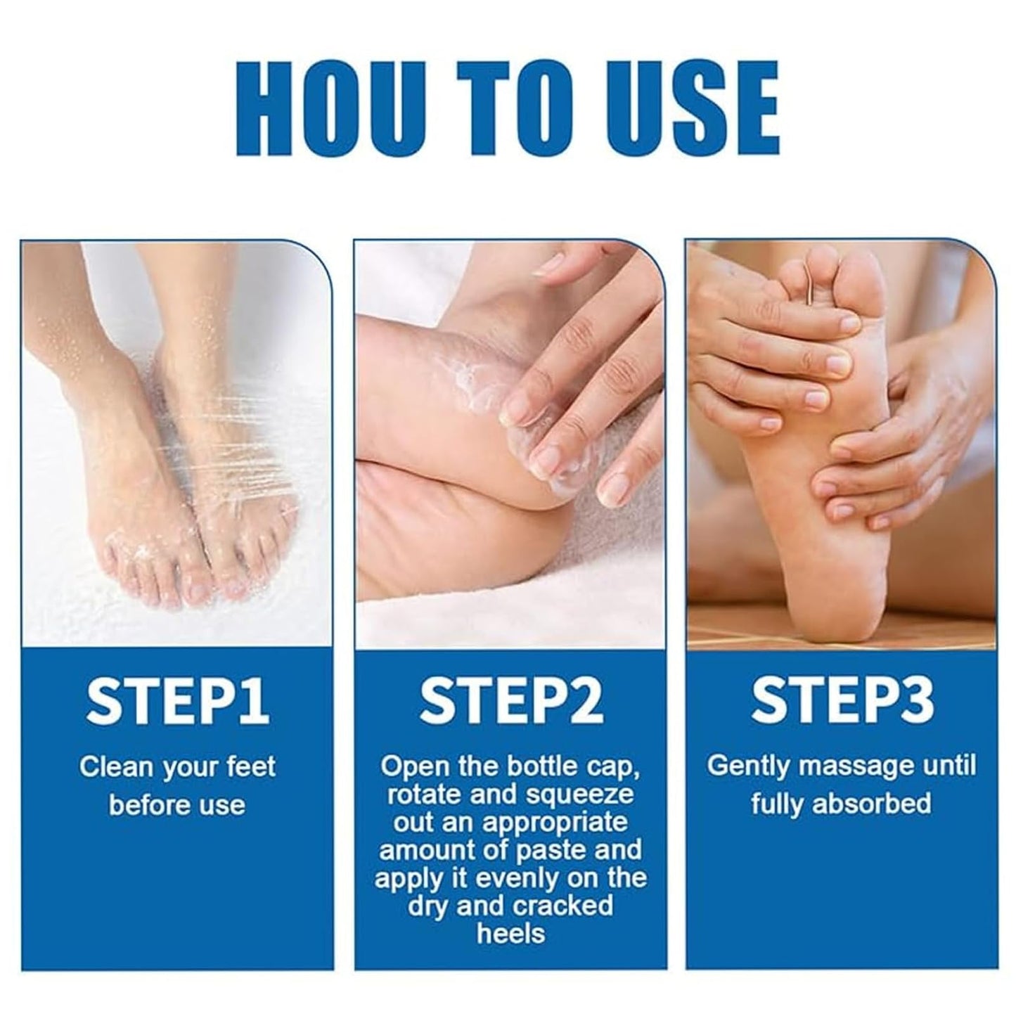 RTQSU Crack Feet Prevention Stick, Anti Crack Foot Cream Stick, Foot Care Cream Cracked Feet, Moisturizing Foot Balm, Softening and Nourishing Cream for For Dry Heels