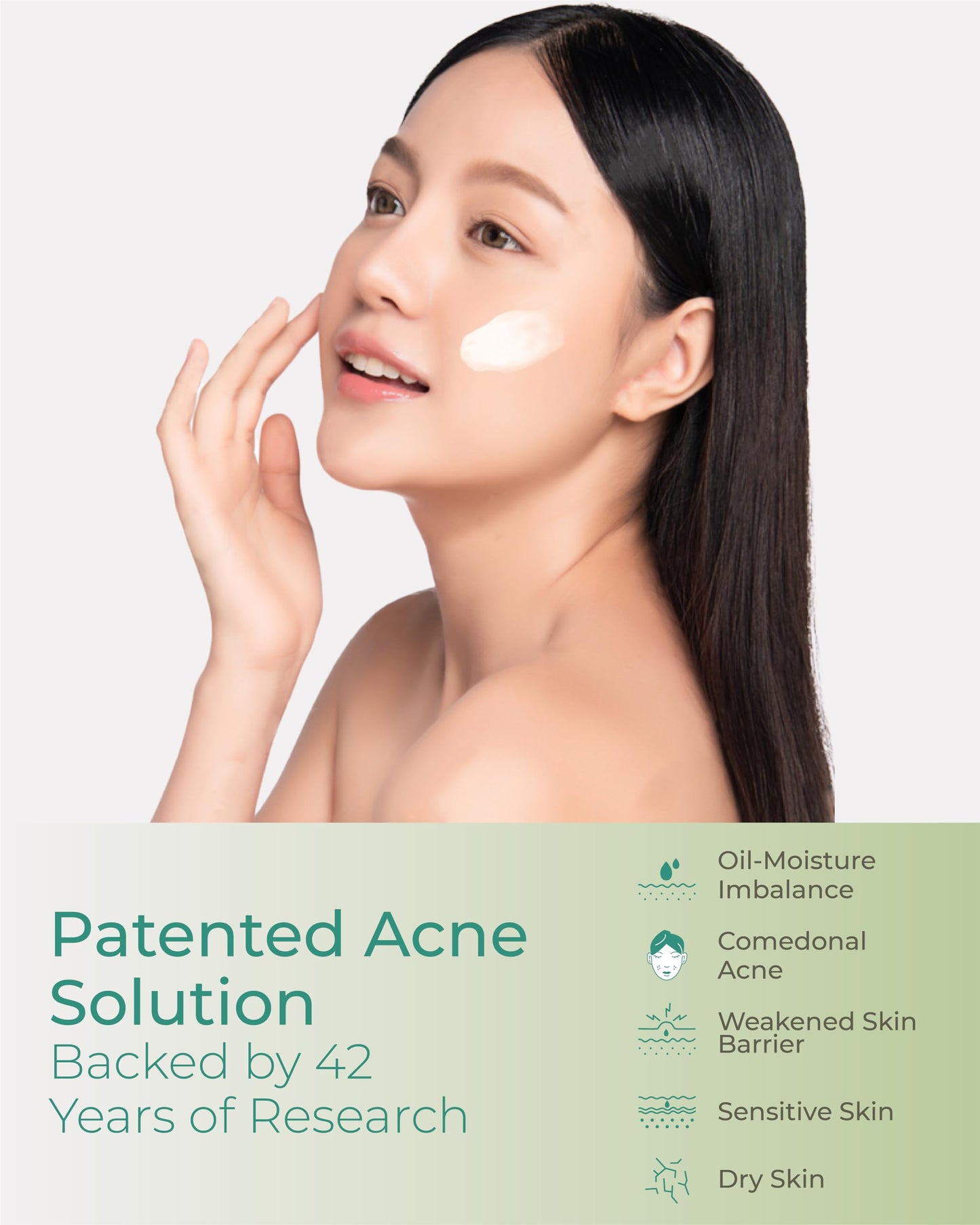 FUSIDYNE Derma Trouble Balancing Cream 1.7 fl oz | Skin Barrier & Oil Balancing Moisturizer for Sensitive, Blemish-Prone Skin | Korean Skincare with Fusiderm-T 10000ppm