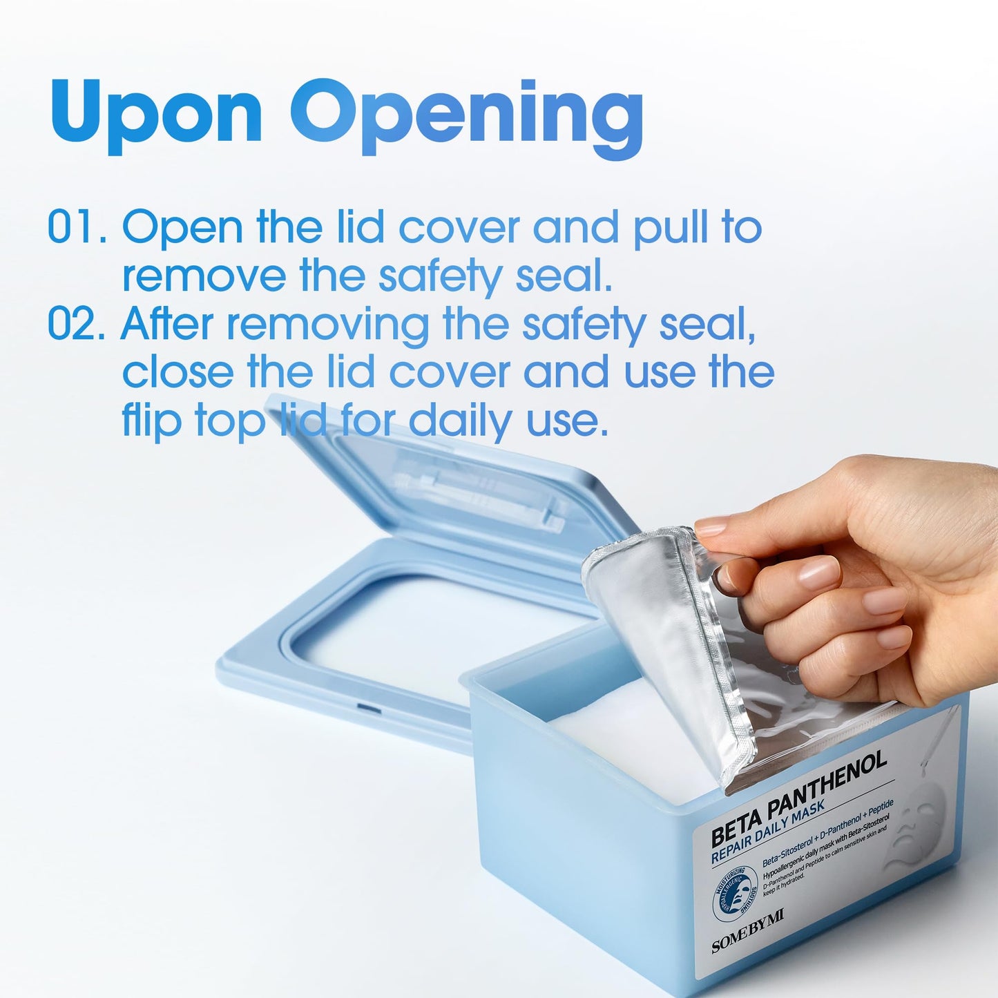 SOME BY MI Beta-Panthenol Repair Daily Mask - 30 Sheets, 11.8Oz - Daily Vegan Korean Face Sheet Mask for Skin Barrier Recovery - Hydrating and Moisturizing Skin Care with Panthenol - Korean Skin Care