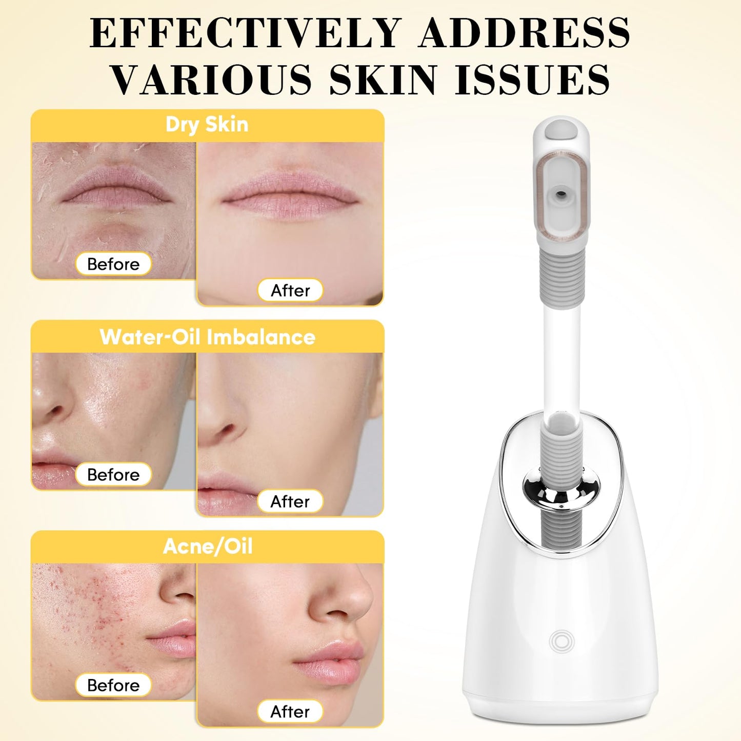 Pjordo Facial Steamer Spa Kit, Nano Ionic Face Steamer for Deep Cleaning Unclogs Pores, Warm Mist Humidifier Steamer for Face Home Sauna SPA, Self Care Gifts for Women