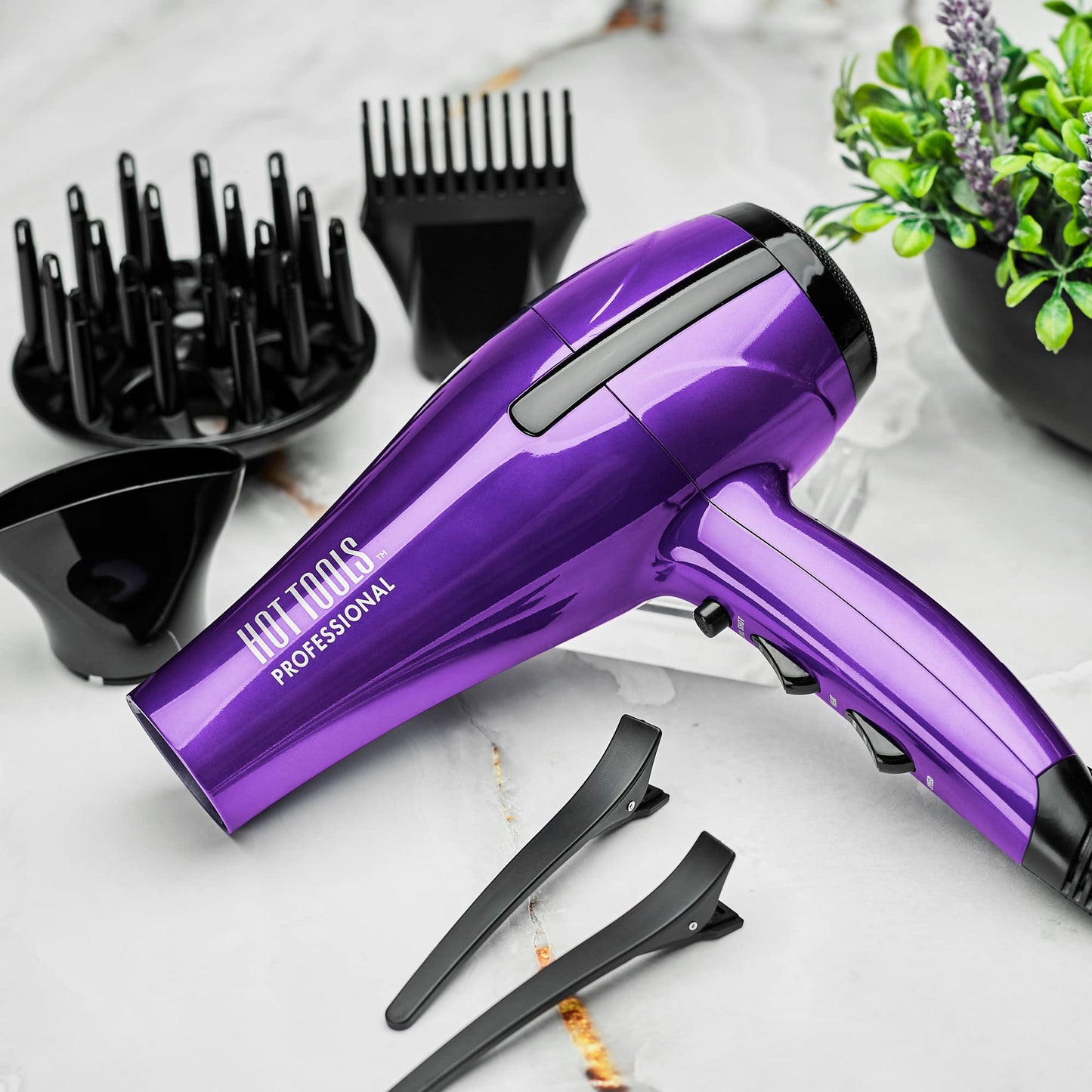 Hot Tools Pro Artist 1875W Turbo Ceramic + Ionic Hair Dryer | Fast Dry, Lightweight