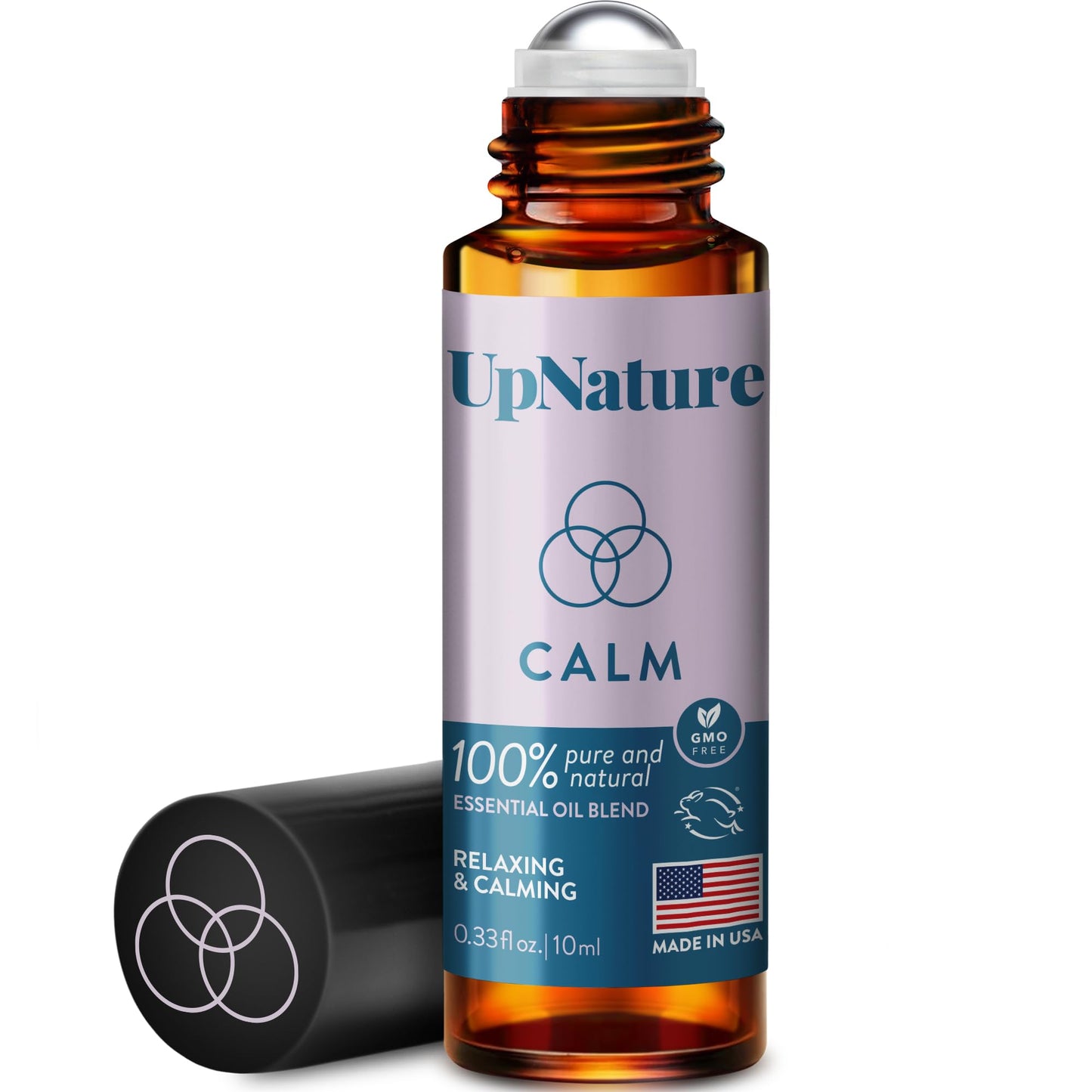 UpNature Calm Essential Oil Roll On - 100% Natural Stress Relief Aromatherapy - Relaxation Self Care Gifts for Women - Nurse Essentials