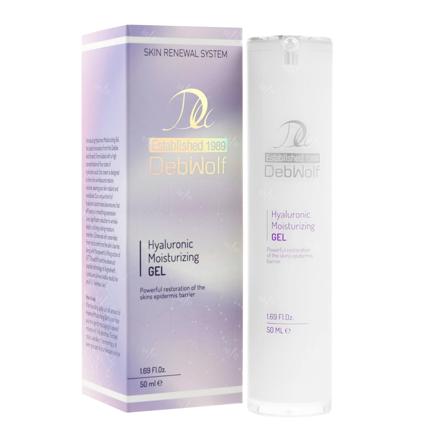 DebiWolf Hyaluronic Moisturizing Gel - Reduces Wrinkles, Deep Hydration, Reinforces Barrier, Anti-Aging, Enriched with LIFT Oleoactif & Argireline, Moisturizer Face Cream for Women, 50ml (1.69 fl. oz)