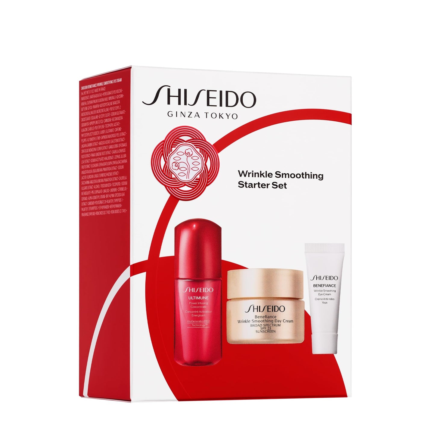 Shiseido Wrinkle Smoothing Starter Set - Includes Ultimune Power Infusing Concentrate (10mL), Benefiance Wrinkle Smoothing Day Cream SPF 23 (30mL) & Eye Cream (5mL)