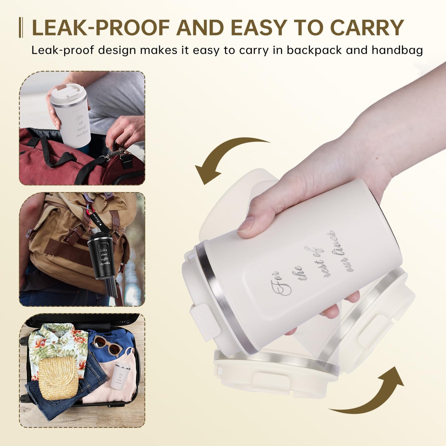 Tonoler Mr and Mrs Gifts 2025, Stainless Steel Insulated Coffee Mug for Couples, Wedding/Engagement/Bridal Shower Gifts for Newlywed, Bride and Groom - 12 Oz