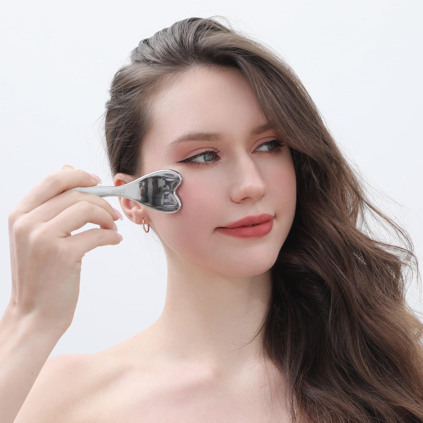 pfefe Stainless Steel Gua Sha & Face Roller, 3-in-1 Dolphin Facial Roller for Esthetician Supplies Women Gift, Skin Care Tool for Puffiness, Wrinkles, Dark Circles (1 Pc)