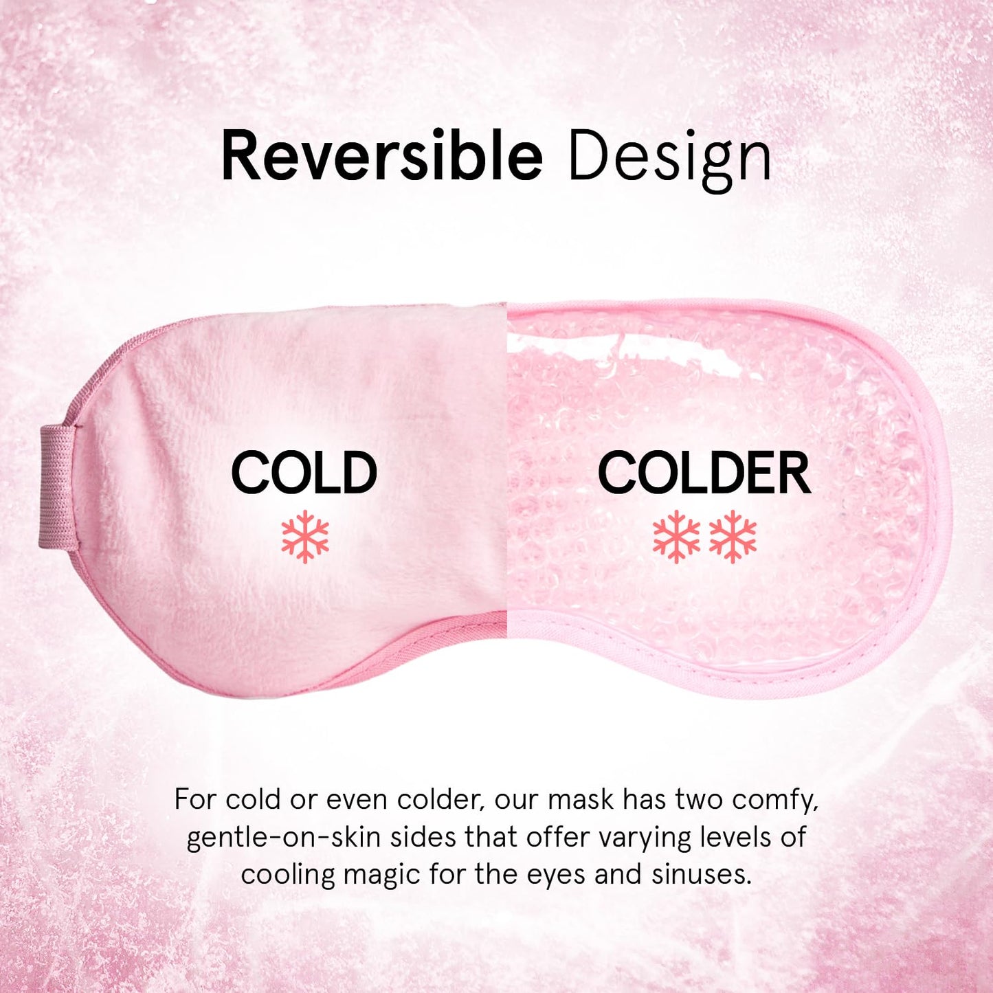 Eye Wrinkle Pads and Patches - Cooling Eye Mask for Puffiness - Ice Face Mask - Gel Eye Mask - Ice Mask to Reduce Wrinkles, Dark Circles, Eye Bags, Migraines - Hot & Cold Eye Mask by Grace and Stella