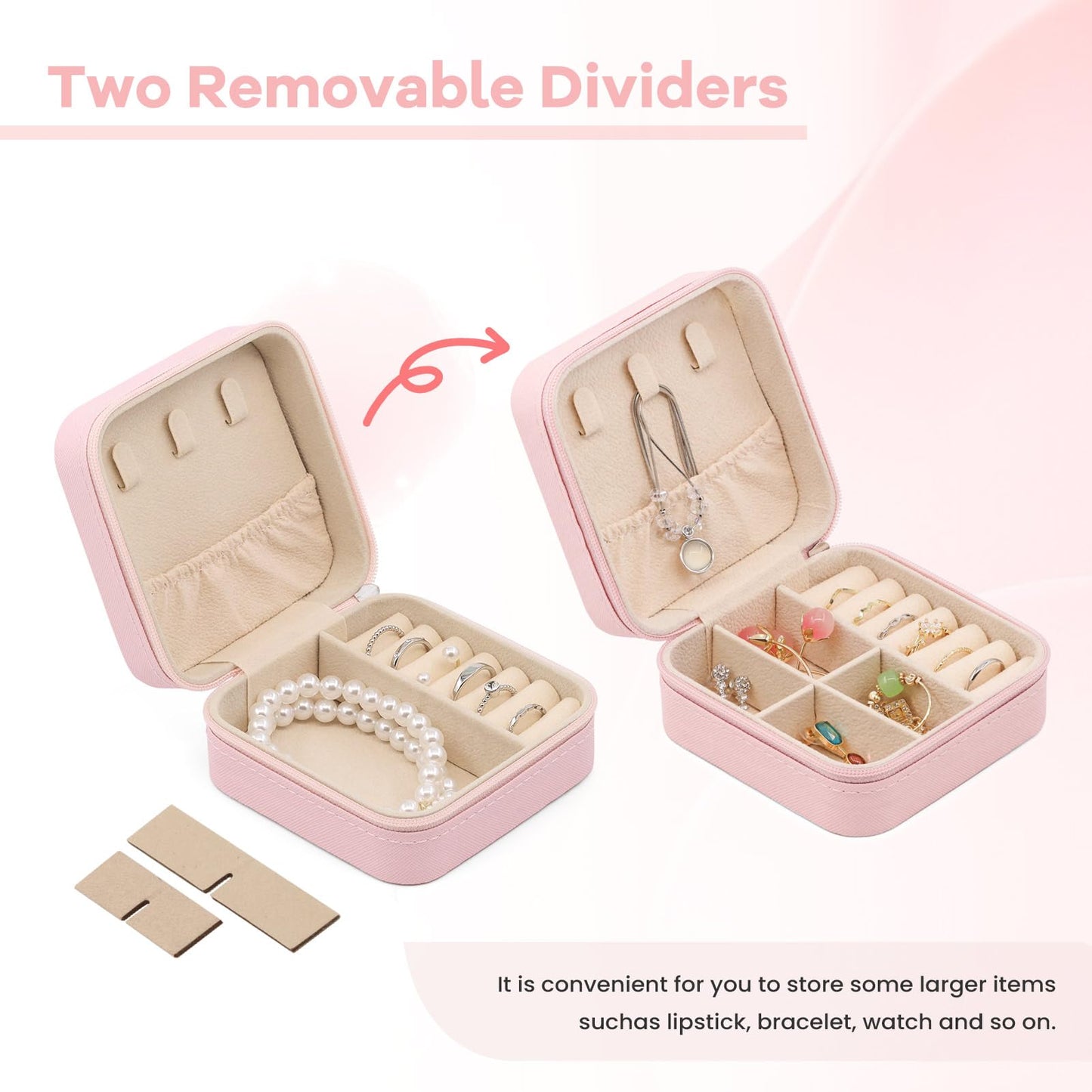 12 Pcs Travel Jewelry Box Exquisite Travel Jewelry Case Portable Jewellery Storage Holder Organizer Box Small Jewelry Organizer for Rings Earrings Necklaces Pendants Bracelets Watches