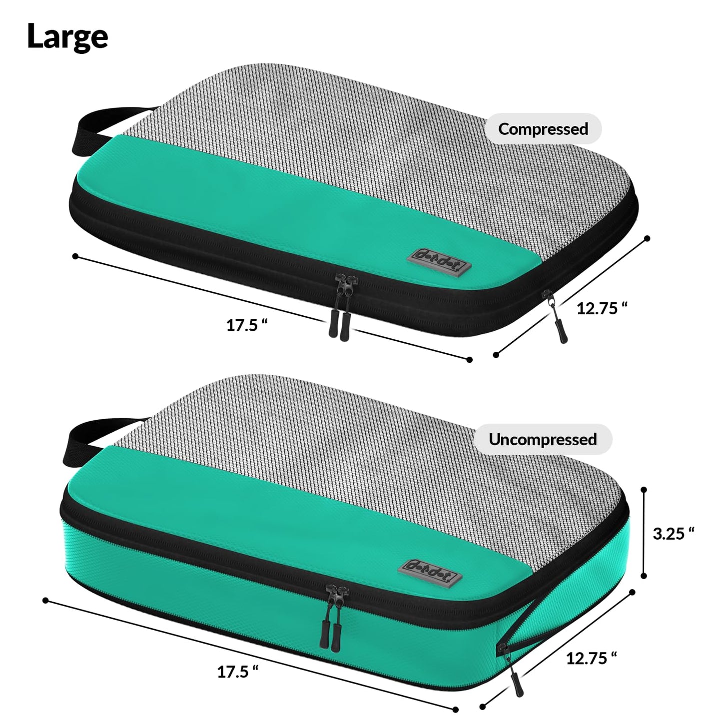 Large Compression Packing Cubes for Travel - 5 Pcs set of Packing Cubes Compression, Carry on Suitcase Organizer Bags - Travel Cubes Organizer Bags for Luggage