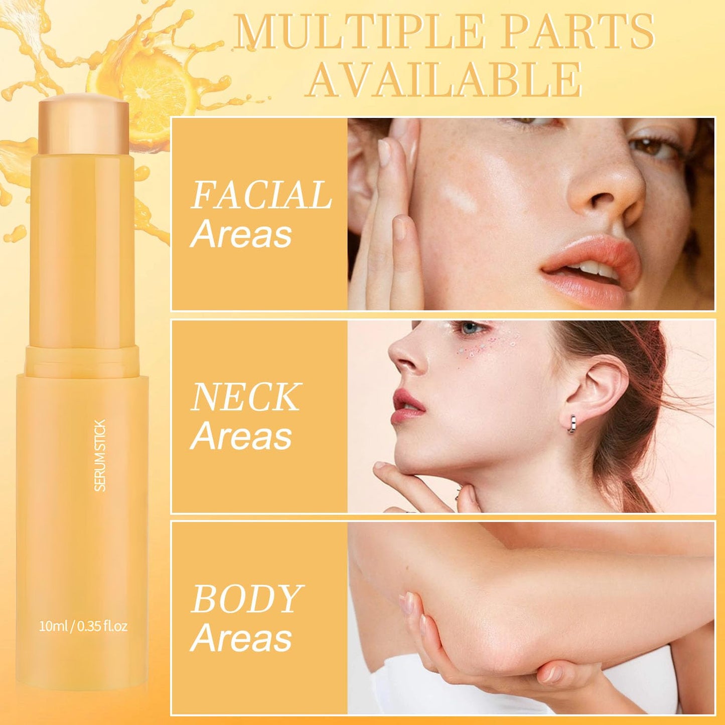 2PCS Serum Stick, Eye Stick, Vitamin C & Hydrating Balm For Face And Body, Multi Balm Stick, Smooth Fine Lines