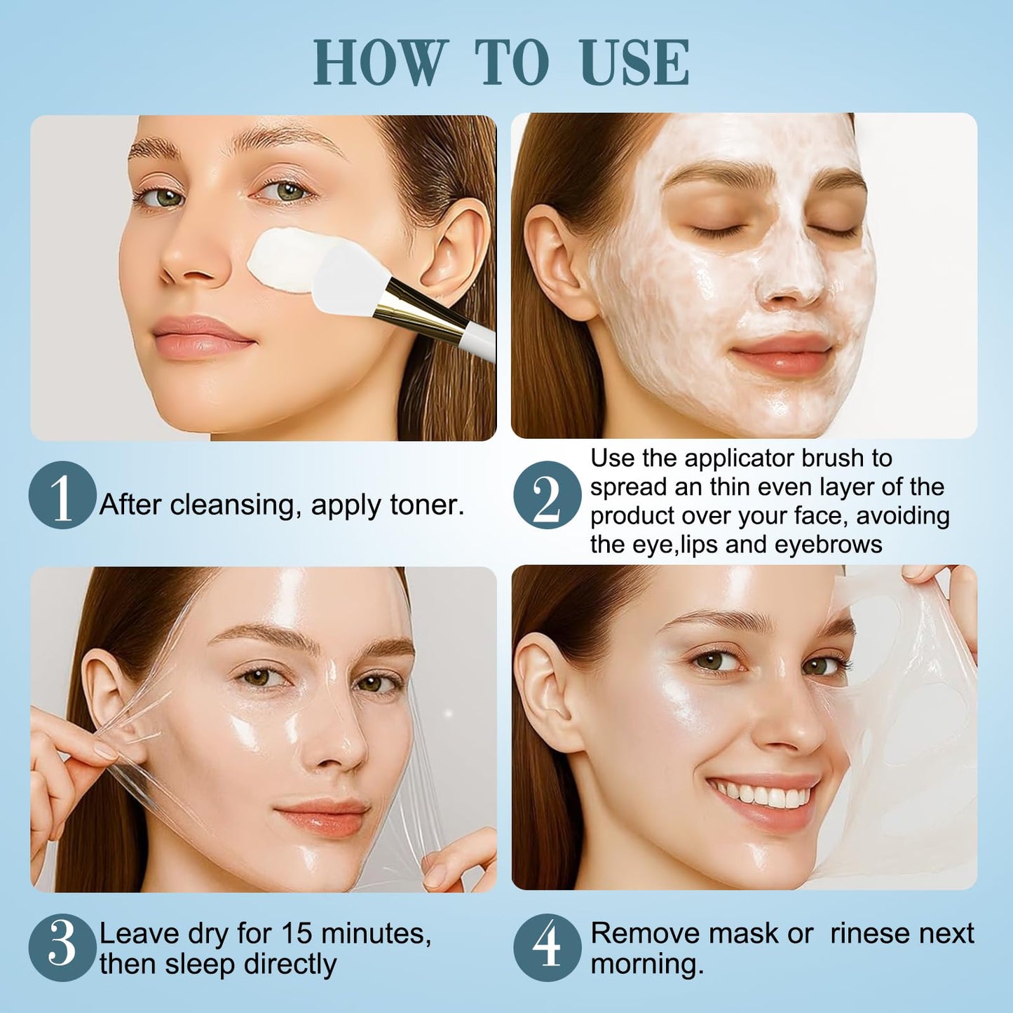 ISTON Collagen Night Wrapping Mask for Glass Skin - Elasticity& Hydration Boost,Reduces Dullness&Radiant Skin| Easy Peel-Off Collagen Face Mask Skin Care