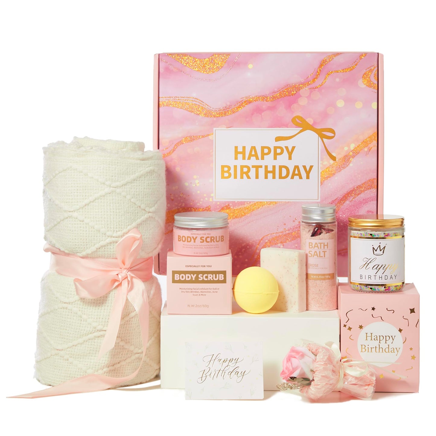 Luxury Birthday Spa Gift Basket for Women - Relaxation Gifts for Her Spa Gift Basket for Women: Luxury Birthday Gifts & Relaxation Gifts for Her