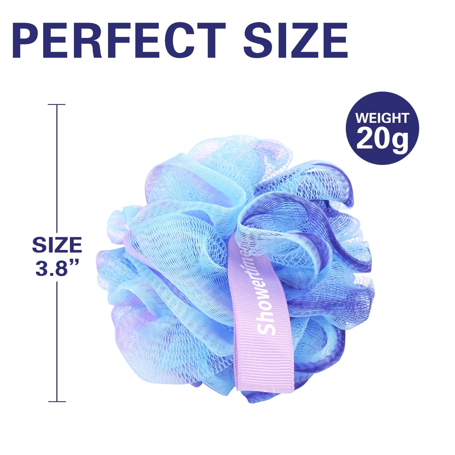 20 Pack Mini Shower Loofah Bath Sponge 20G, Soft Travel Size Nylon Mesh Puff for Body Wash, Loofah Shower Exfoliating Scrubber Pouf for Women and Men, Full Cleanse, Beauty Bathing Accessories