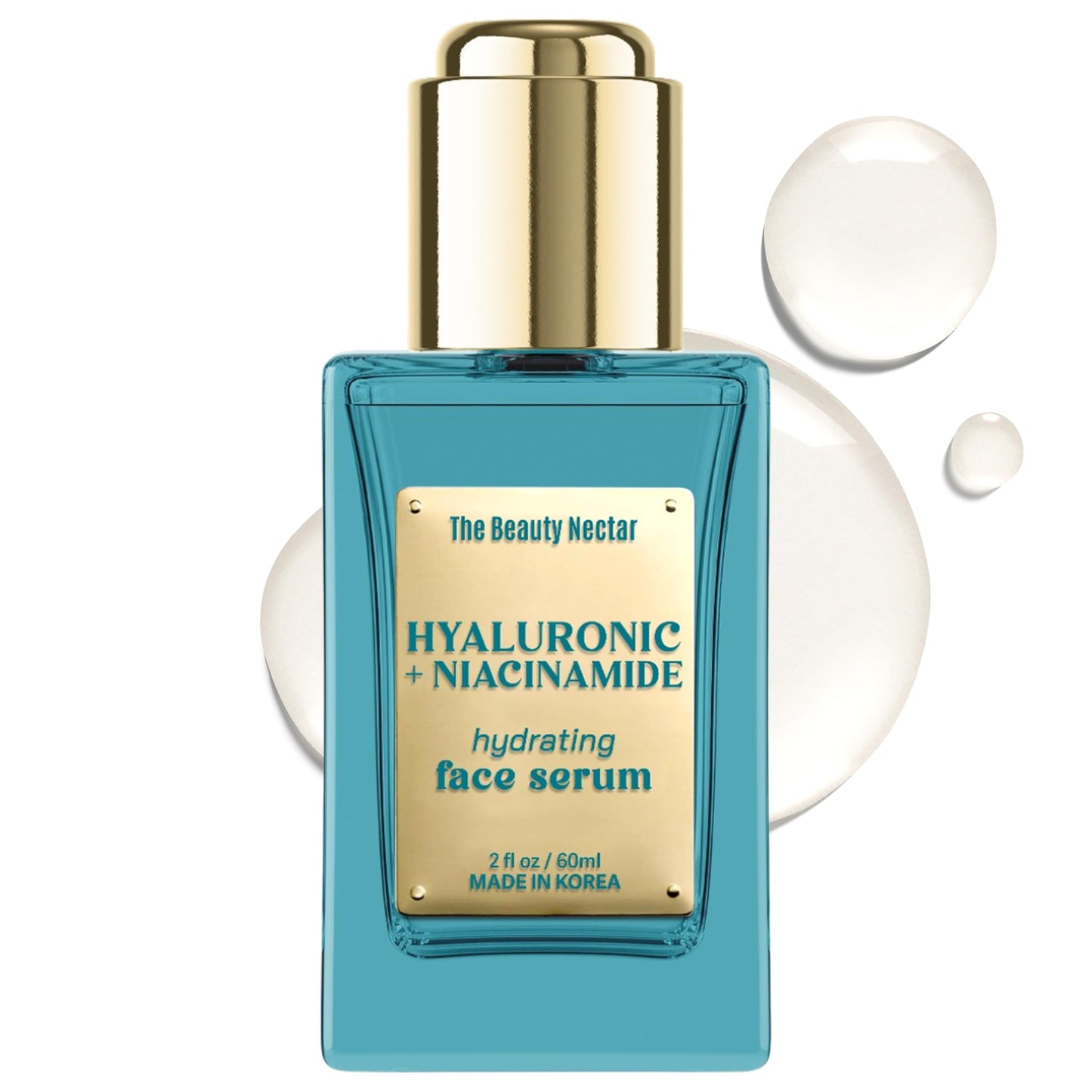 The Beauty Nectar Hyaluronic Acid & Niacinamide Face Serum – Deep Hydration, Skin Barrier Repair, Tone Correcting – Dermatologist Tested, Anti-Aging, Korean Skin Care – Clean Vegan Formula – 2 Fl Oz