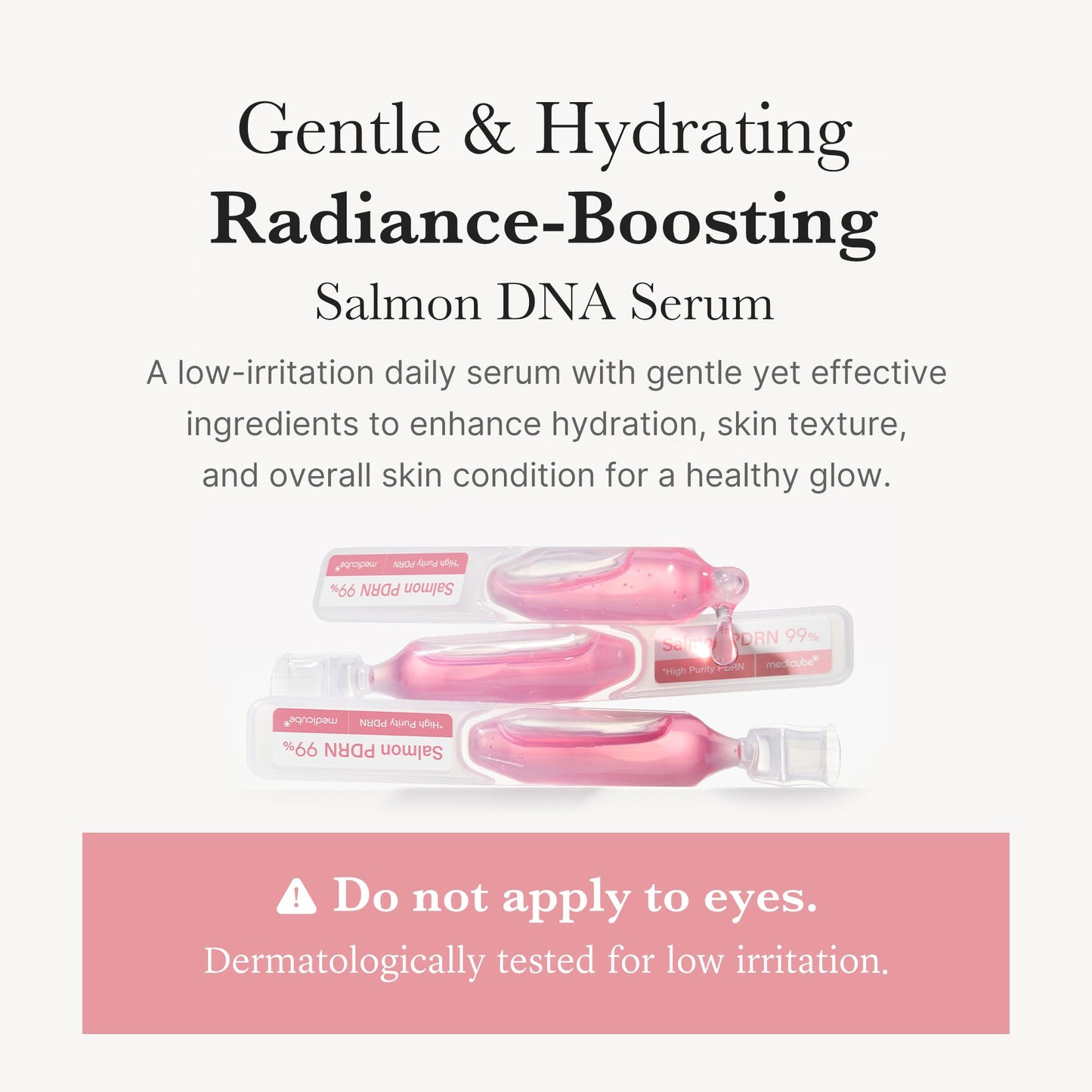 medicube Salmon DNA PDRN Pink One Day Serum | 99% Salmon DNA PDRN Intensive Ampoule, Collagen, Glutathione, Hyaluronic Acid - Improves skin radiance | Korean skincare 0.05 fl.oz x 10e
