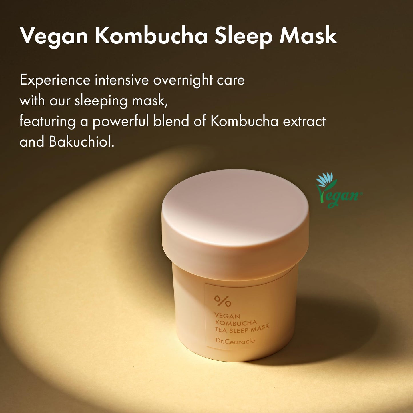 Dr.Ceuracle Vegan Kombucha Tea Sleeping Mask - Hydrating Overnight Face Mask with Niacinamide, Bakuchiol, Ceramide, Korean Skincare (100 g / 3.52 oz.)