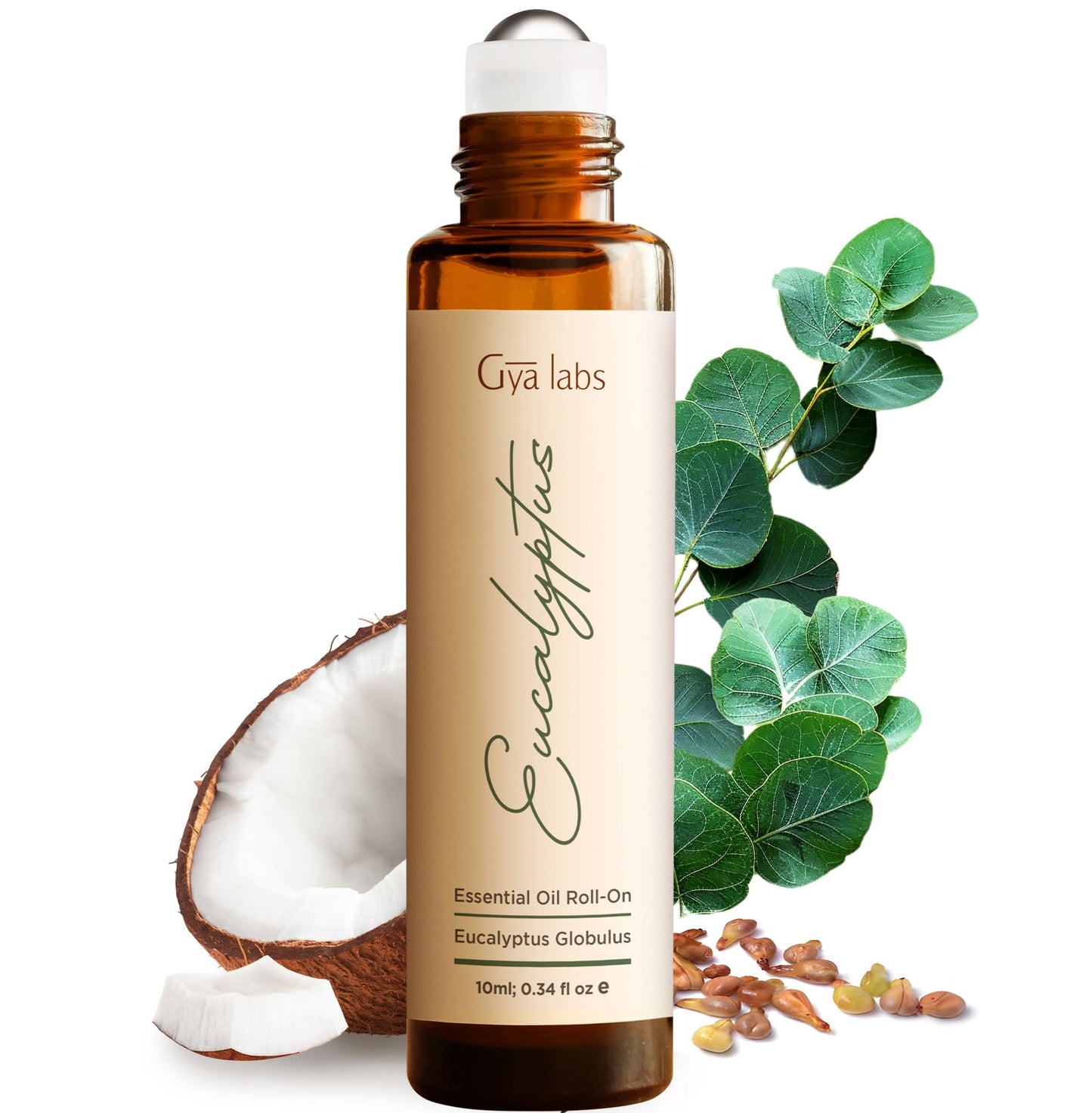 Gya Labs Eucalyptus Essential Oil Roll on for Soothing Comfort - 100% Pure Natural Eucalyptus Oil Roller for Skin, Relaxing Aromatherapy, Travel Size (0.34 Fl Oz)