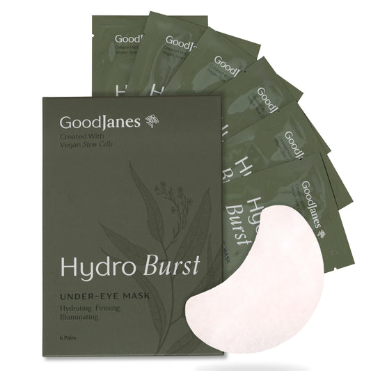 GoodJanes Hydro Burst Under Eye Patches - Puffy Eyes and Dark Circles Treatment | Hydrating, Antioxidant & Revitalizing Eye Patches for Wrinkles, Fine Line Reduction & Eye Bags (6 Pairs)