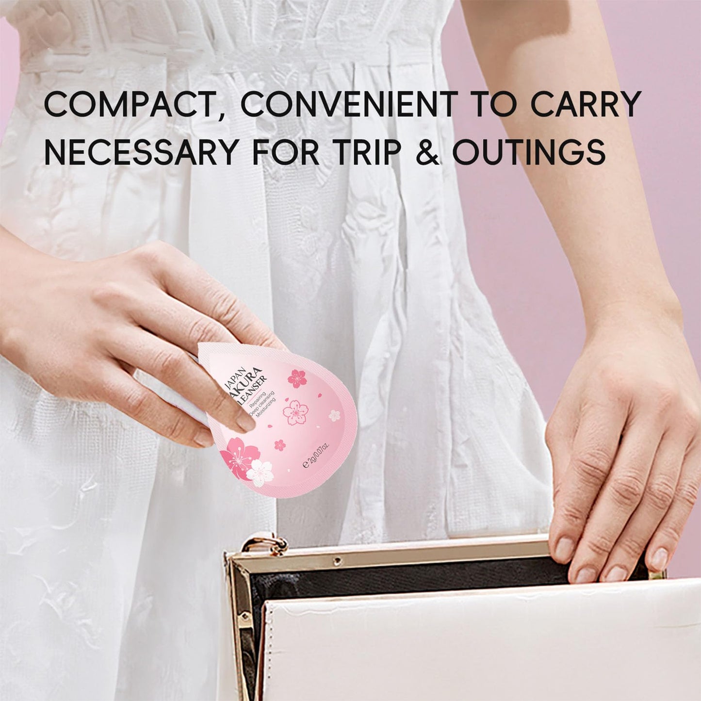 60 Mini Travel Skincare Products, Mini Travel Items Including Face Wash, Serum, Toner, Lotion, Moisturizing Cream, Sakura Mud Mask, Face Skin Care Routine Kit Organic Skin Care Set