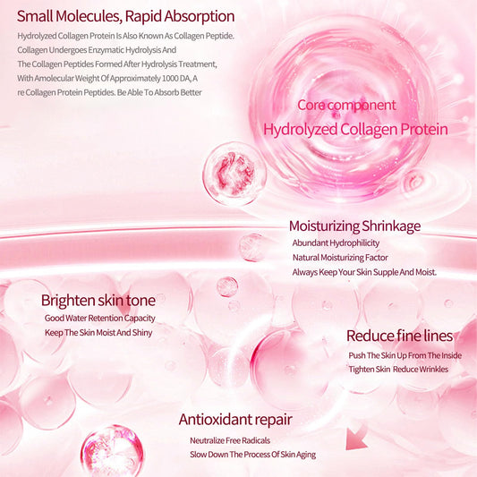 EJV Bio-Deep Collagen Face Mask, Overnight Deeply Hydrate, Korean-style Ultimate Skincare, Suitable for Ladies' Delicate Skin Care, Pore Minimizing, Firm Skin (4PCS)