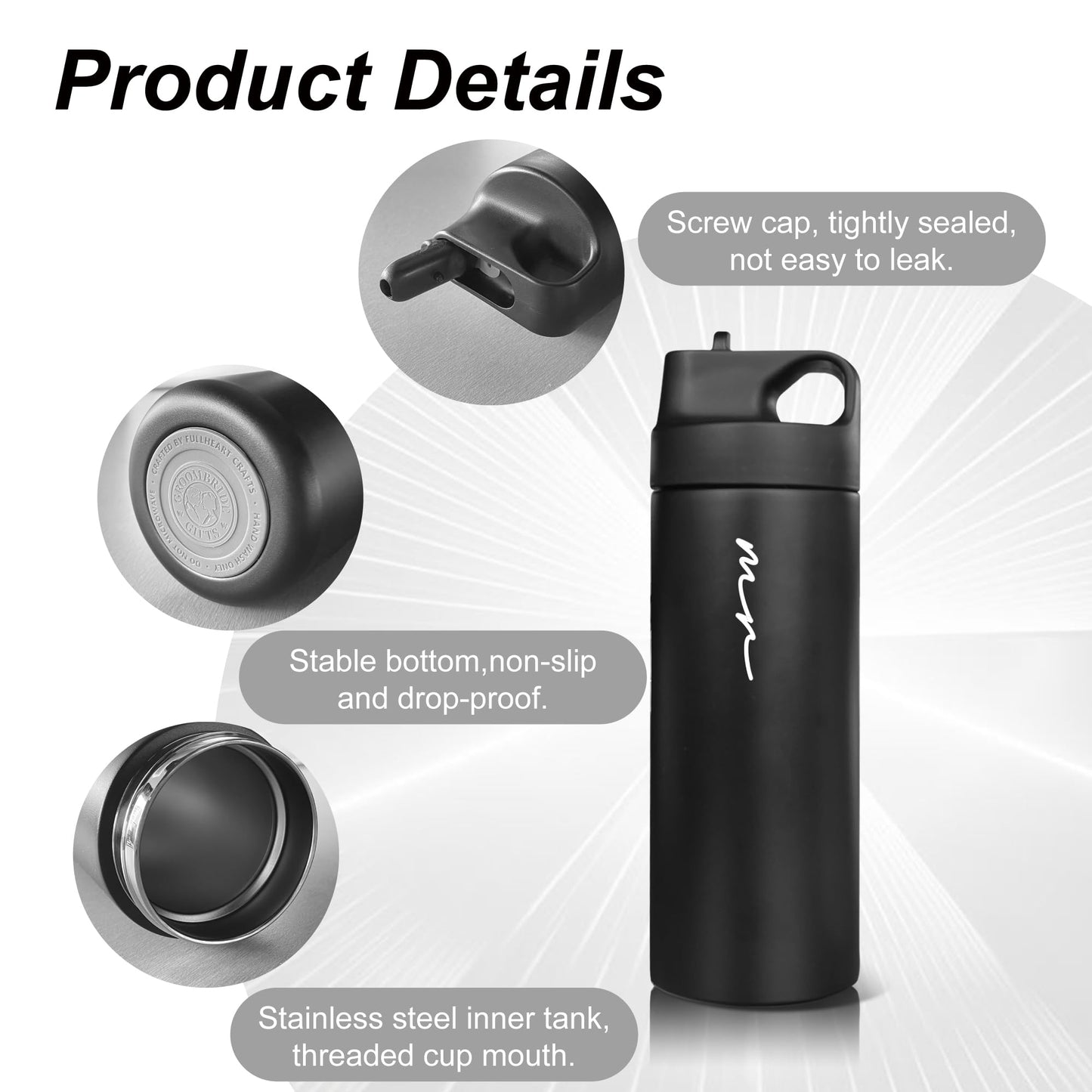 Mr&MrsGifts Couples Gifts Travel Tumblers Set of 2 Mr and Mrs Honeymoon Travel Mugs 16oz Double-Walled Insulated Cups for Wedding Bridal Shower Gifts(XZ-MM)