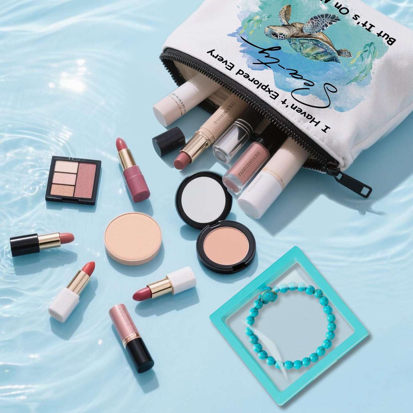 Sea Turtle Gifts for Women – Travel Gift Set for Turtle Lovers, Birthday Gift Baskets for Her, Cute Ocean Themed Present for Mom, Sister, Friends, Valentine’s Day, Christmas, Mother's Day