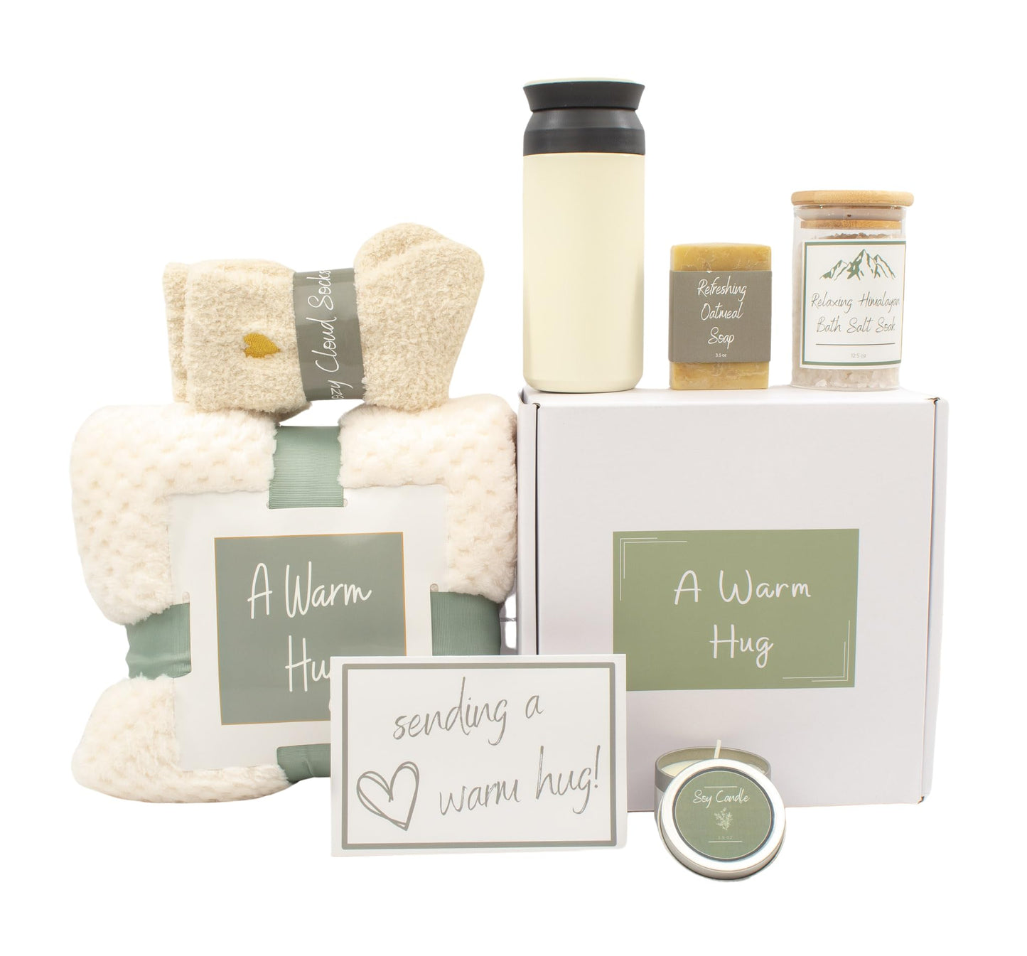 A Warm Hug Gift Box for Women - Cozy, Relaxing Self Care, Get Well, Sympathy, Thinking of You - Thoughtfully Curated Box for Her