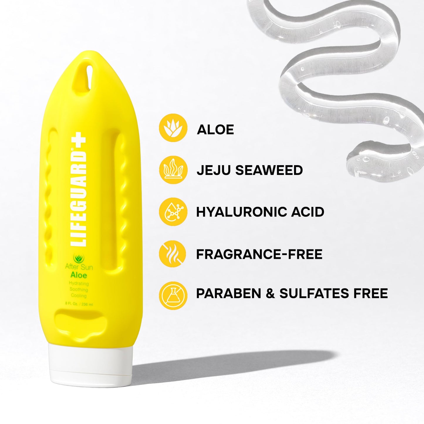 LIFEGUARD After Sun Aloe Gel - Cooling and Soothing Aloe Gel for After Sun Care and Sunburn Relief, Instant Hydration and Moisturizer, Lightweight Texture - 8 fl. oz.