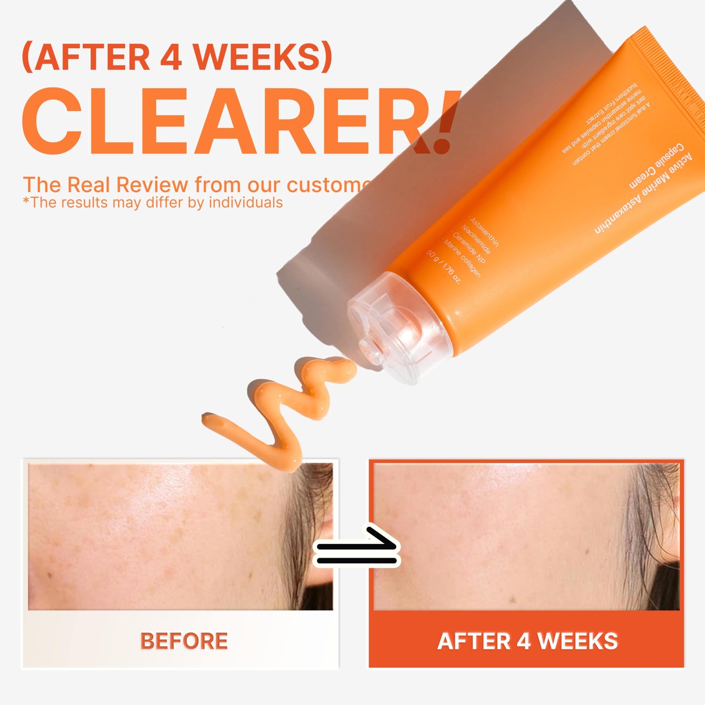 SUNGBOON EDITOR Active Marine Astaxanthin Capsule Cream 50ml | Facial Cream for Brightening | Deep Hydration, Soothing, Moisturizer