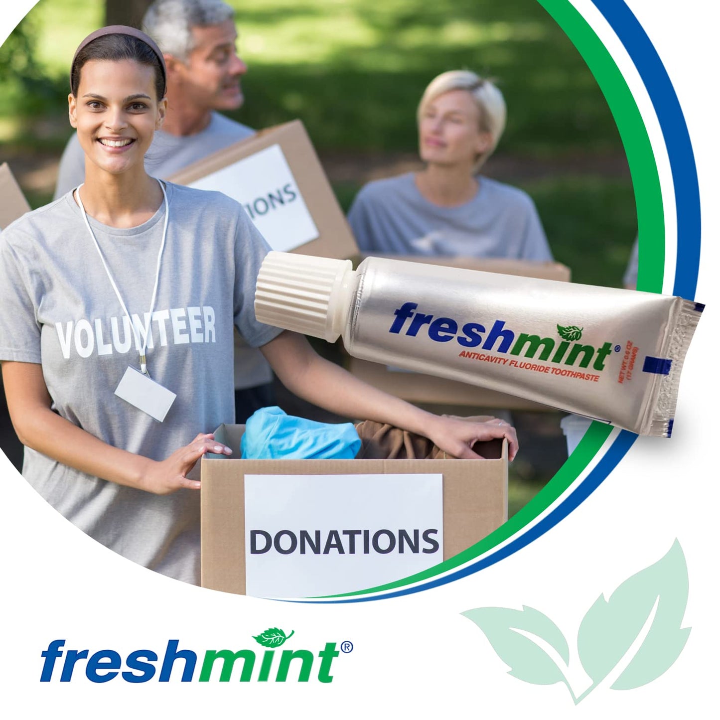 144 Tubes of Freshmint 0.6 oz. Anticavity Fluoride Toothpaste, Metallic Tube, Tubes do not have Individual Boxes for Extra Savings, Travel Size