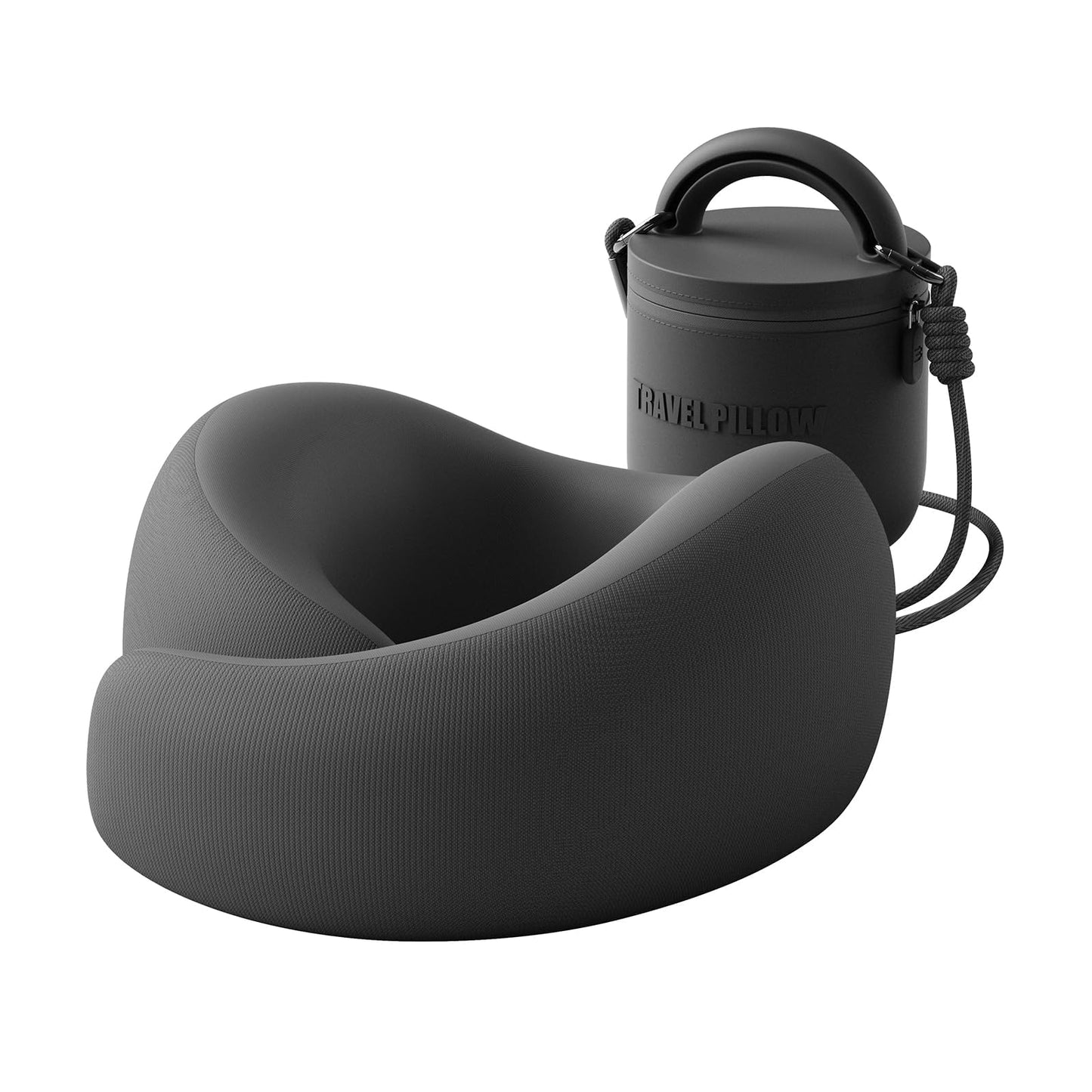 EVERY THINK Travel Pillow - Memory Foam Neck Pillow Airplane, Neck Travel Airplane Pillow for Long Flight, Portable Travel Essentials, 360º Ergonomic Support, Machine Washable (Black)