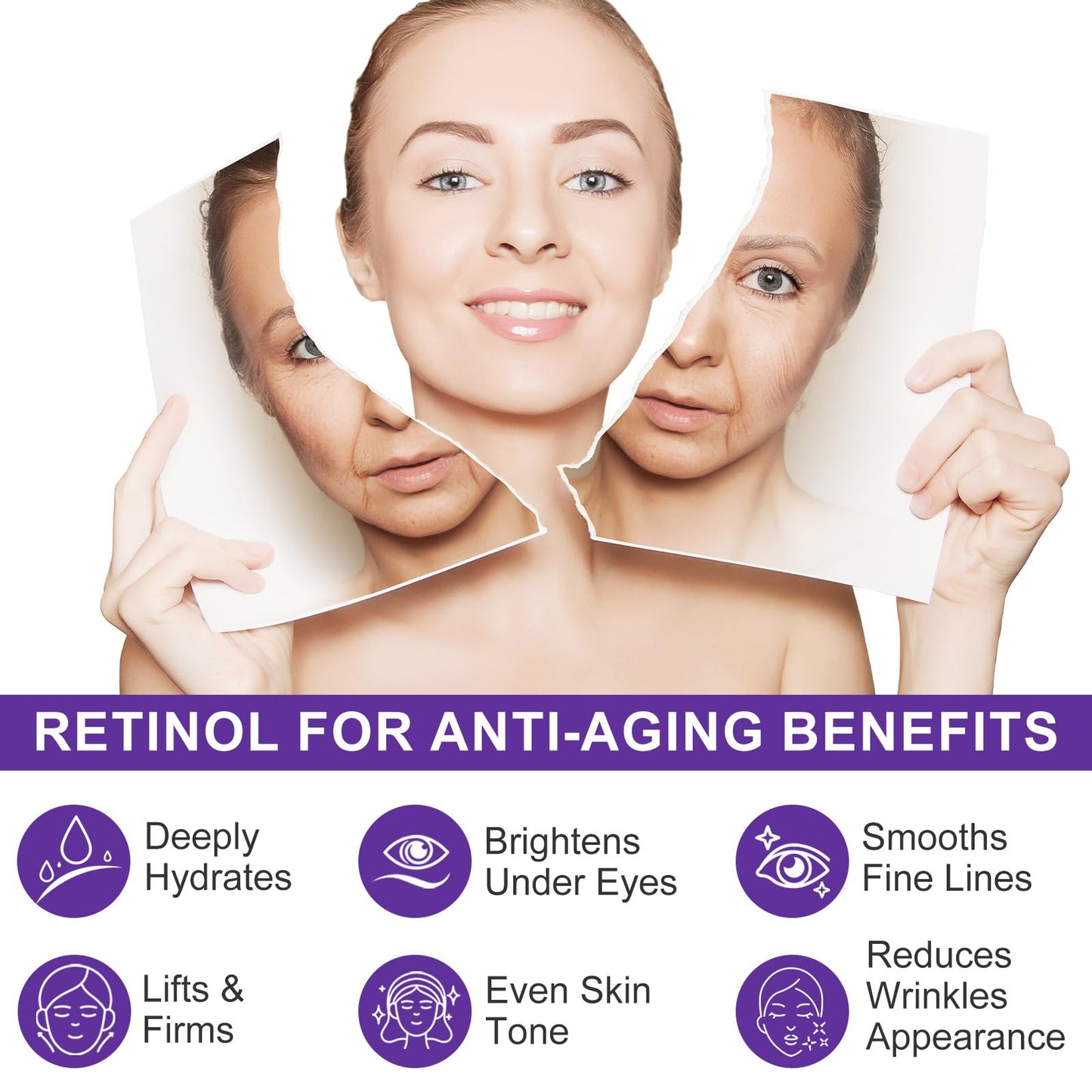 Firming Serum Stick with Retinol, Firming Stick for Face and Neck for Deep Wrinkles, Retinol Skin Booster Serum Stick, Skin Tight, Lifting Sagging Skin,Anti Aging,Reduce Wrinkles & Fine Lines, Nourish