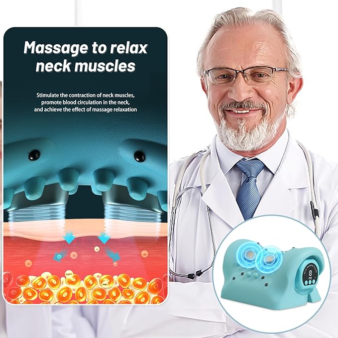 Neck Massager for Pain Relief Deep Tissue,9 Modes Electric Neck and Shoulder Relaxer Pillow,Massager with Heat for Pain Relief and Muscle Relax